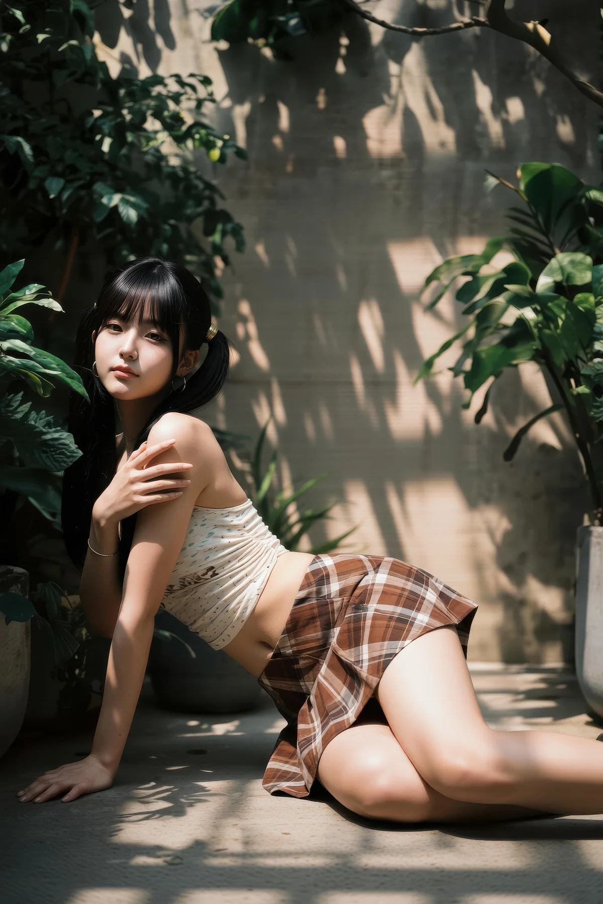 AIG  No.551 柚柚格子短裙写真 - 15