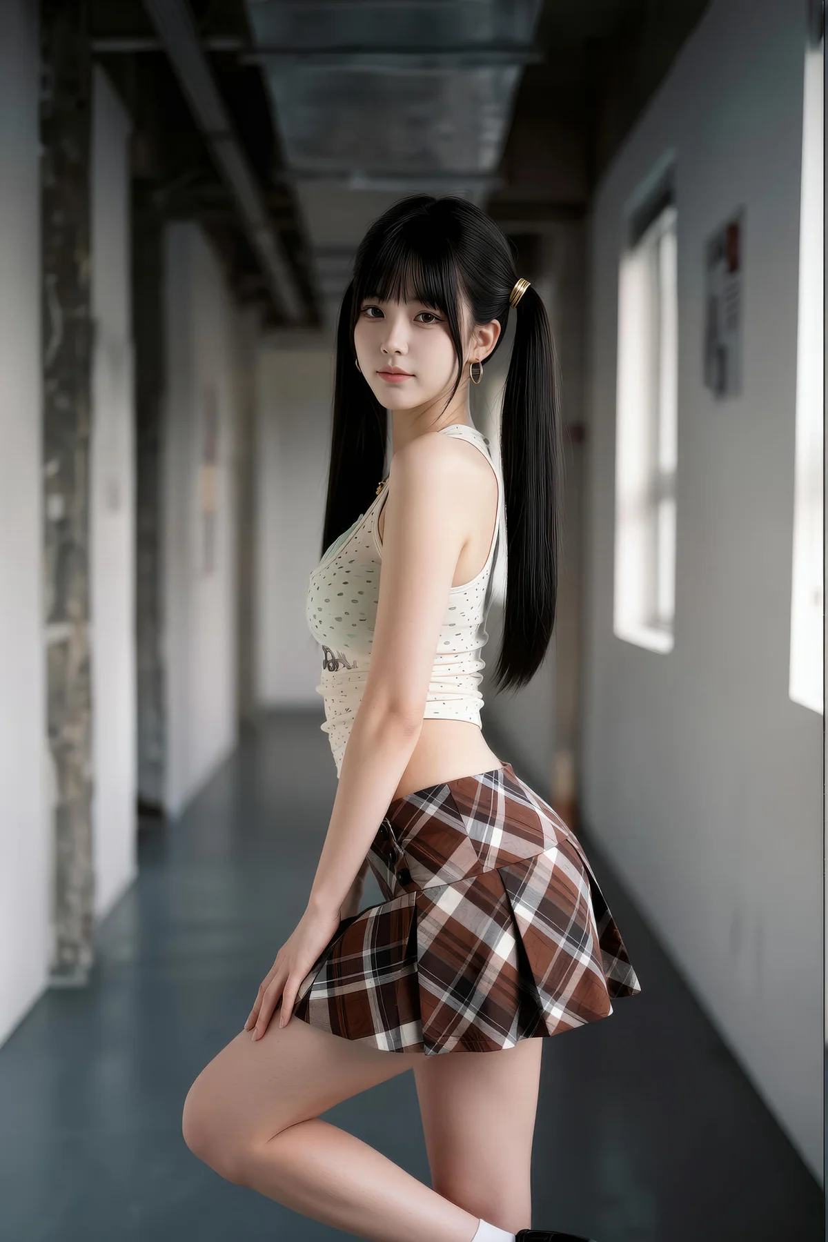 AIG  No.551 柚柚格子短裙写真 - 17