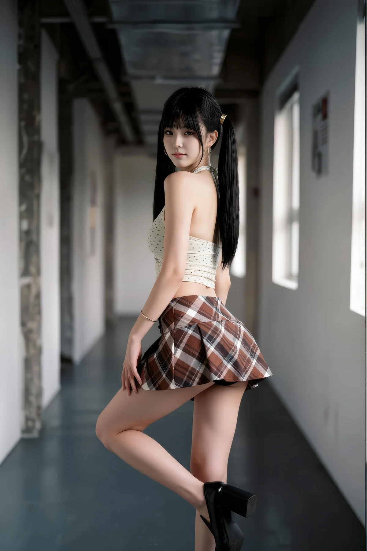 AIG  No.551 柚柚格子短裙写真 - 21