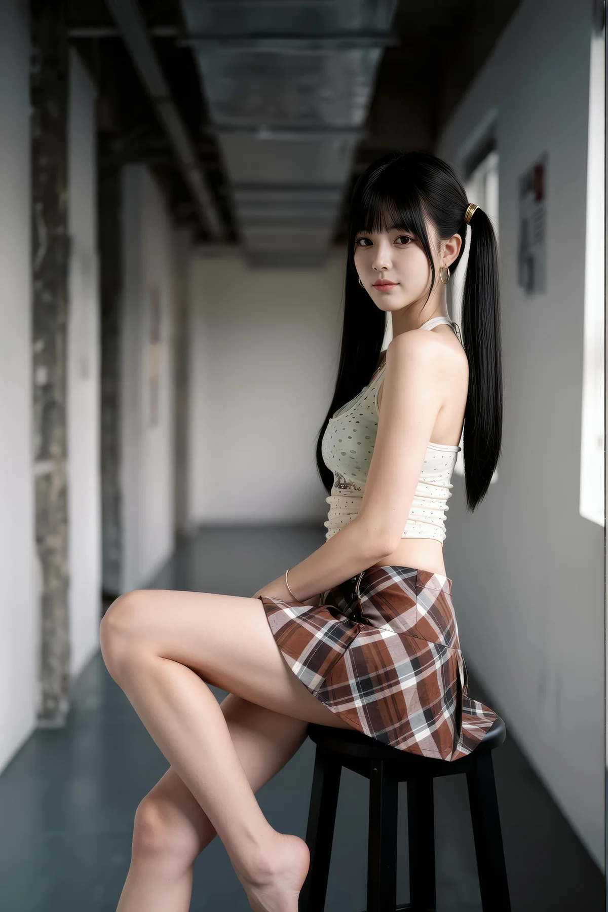 AIG  No.551 柚柚格子短裙写真 - 23