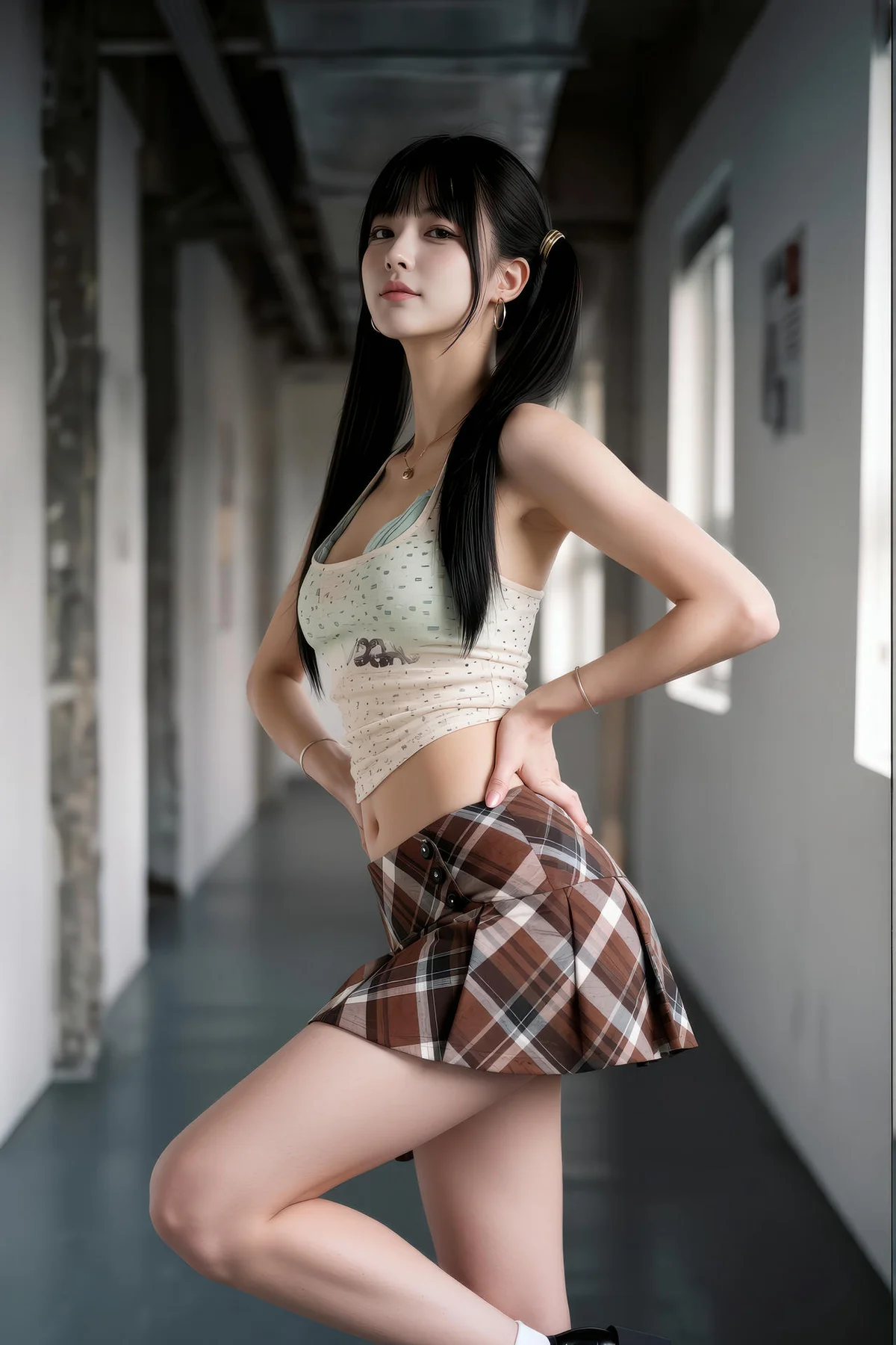AIG  No.551 柚柚格子短裙写真 - 25