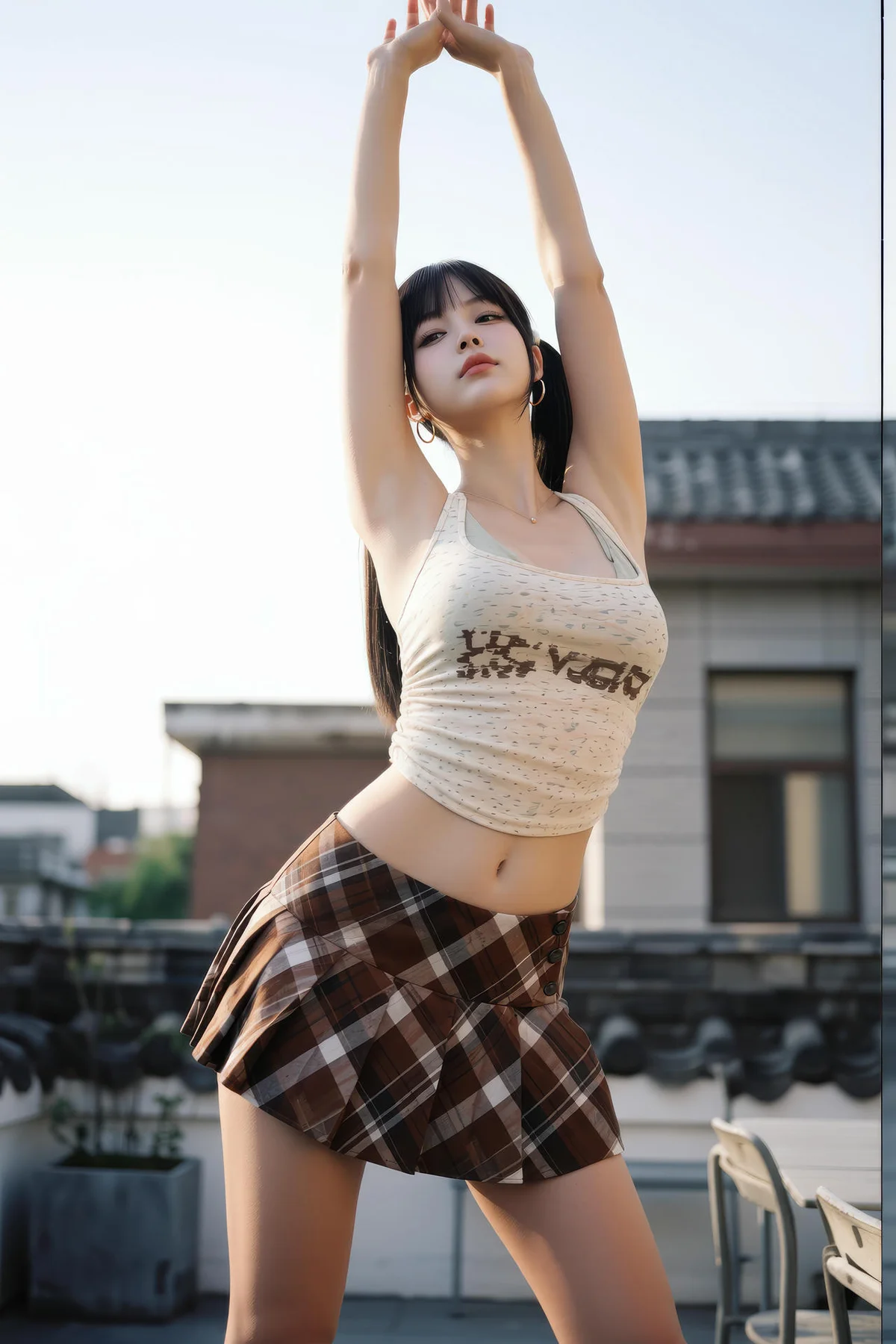 AIG  No.551 柚柚格子短裙写真 - 44