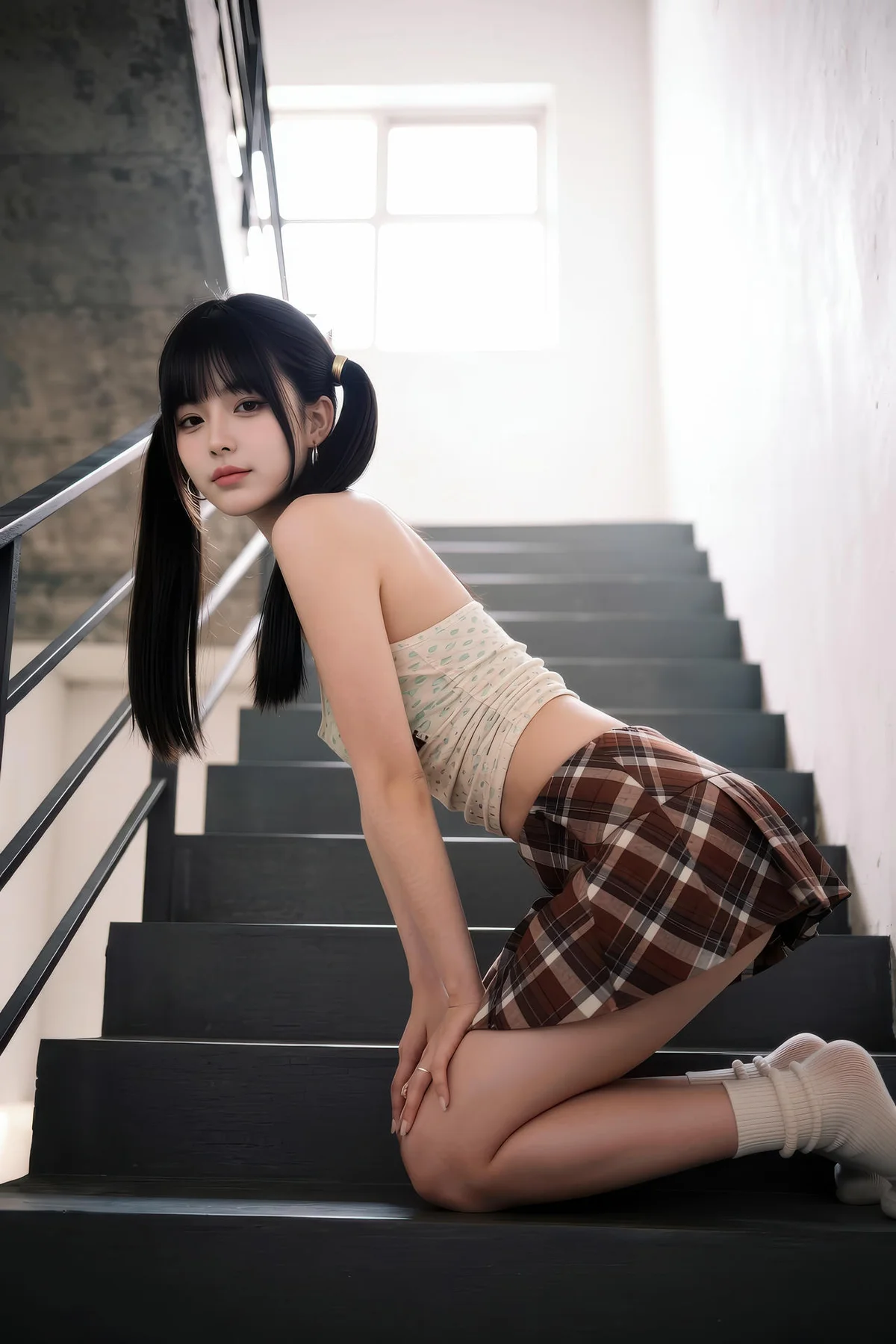 AIG  No.551 柚柚格子短裙写真 - 64