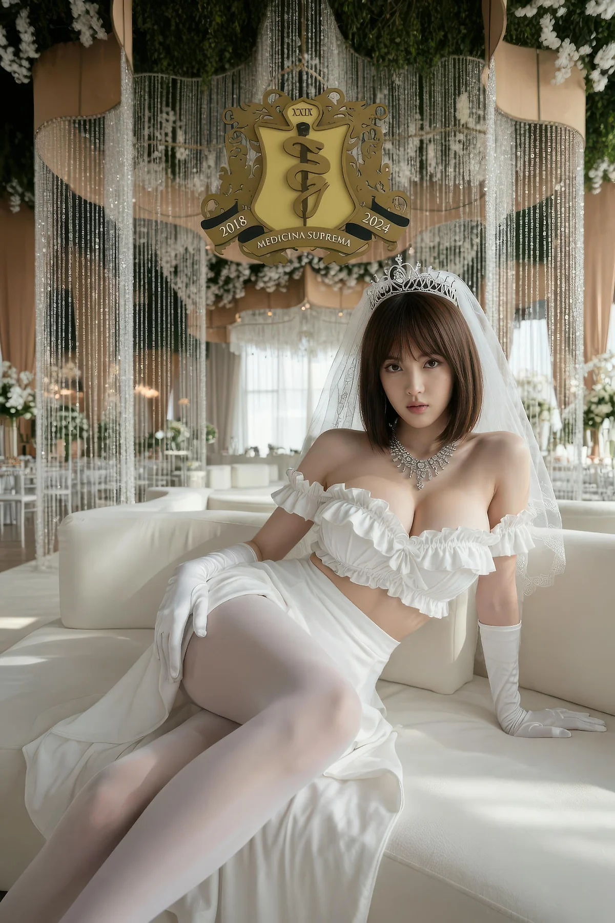 AIG  No.560 小乔香肩白丝礼服 - 18