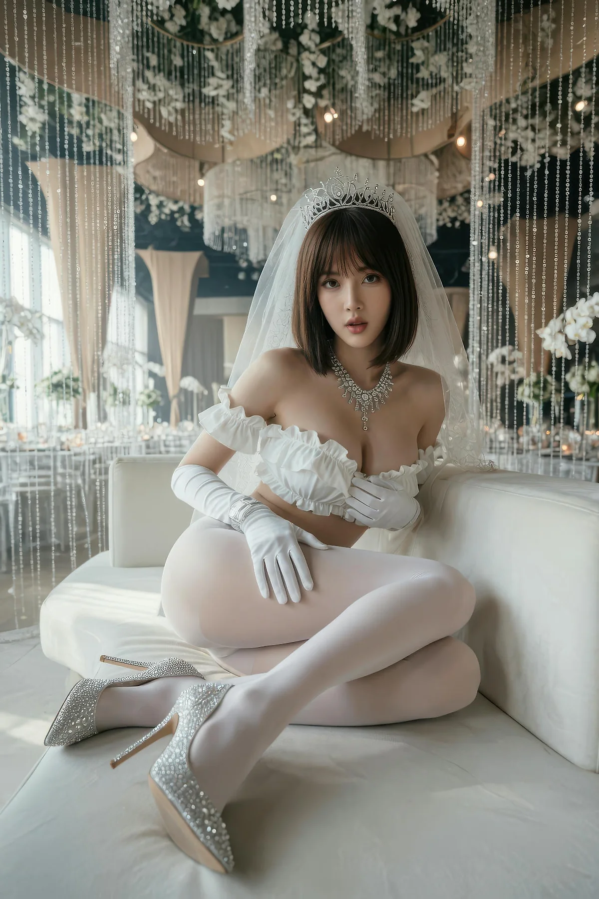 AIG  No.560 小乔香肩白丝礼服 - 22