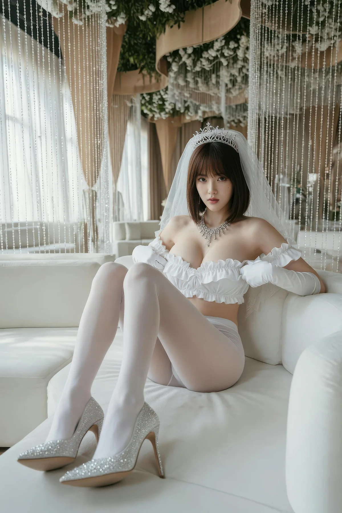 AIG  No.560 小乔香肩白丝礼服 - 23