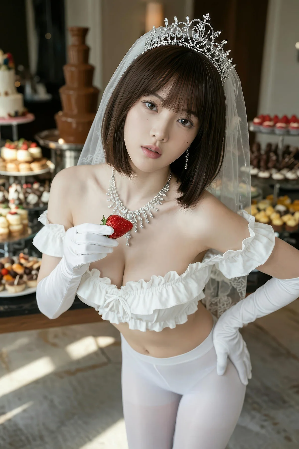 AIG  No.560 小乔香肩白丝礼服 - 32