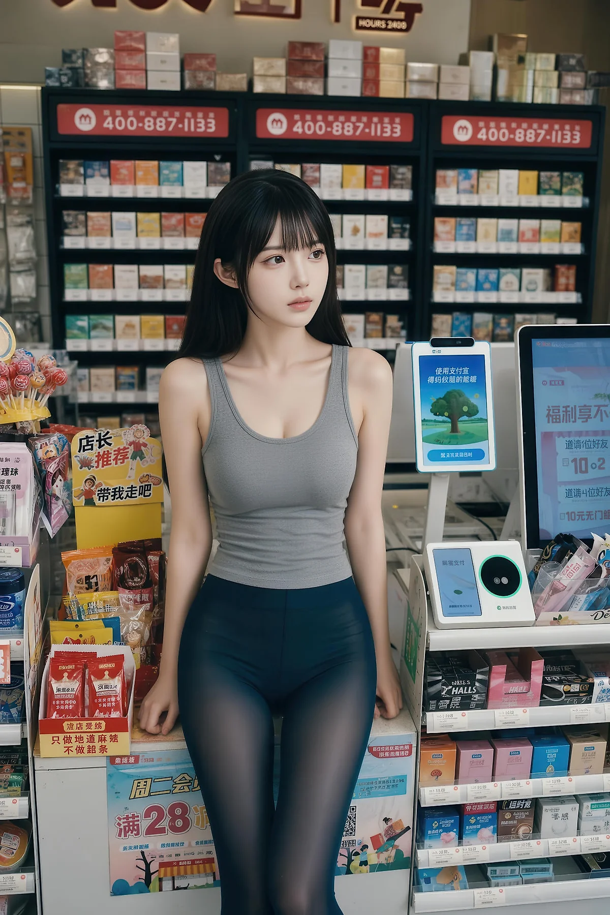 AIG  No.566 芭喜mila便利店黑丝主题写真 - 15