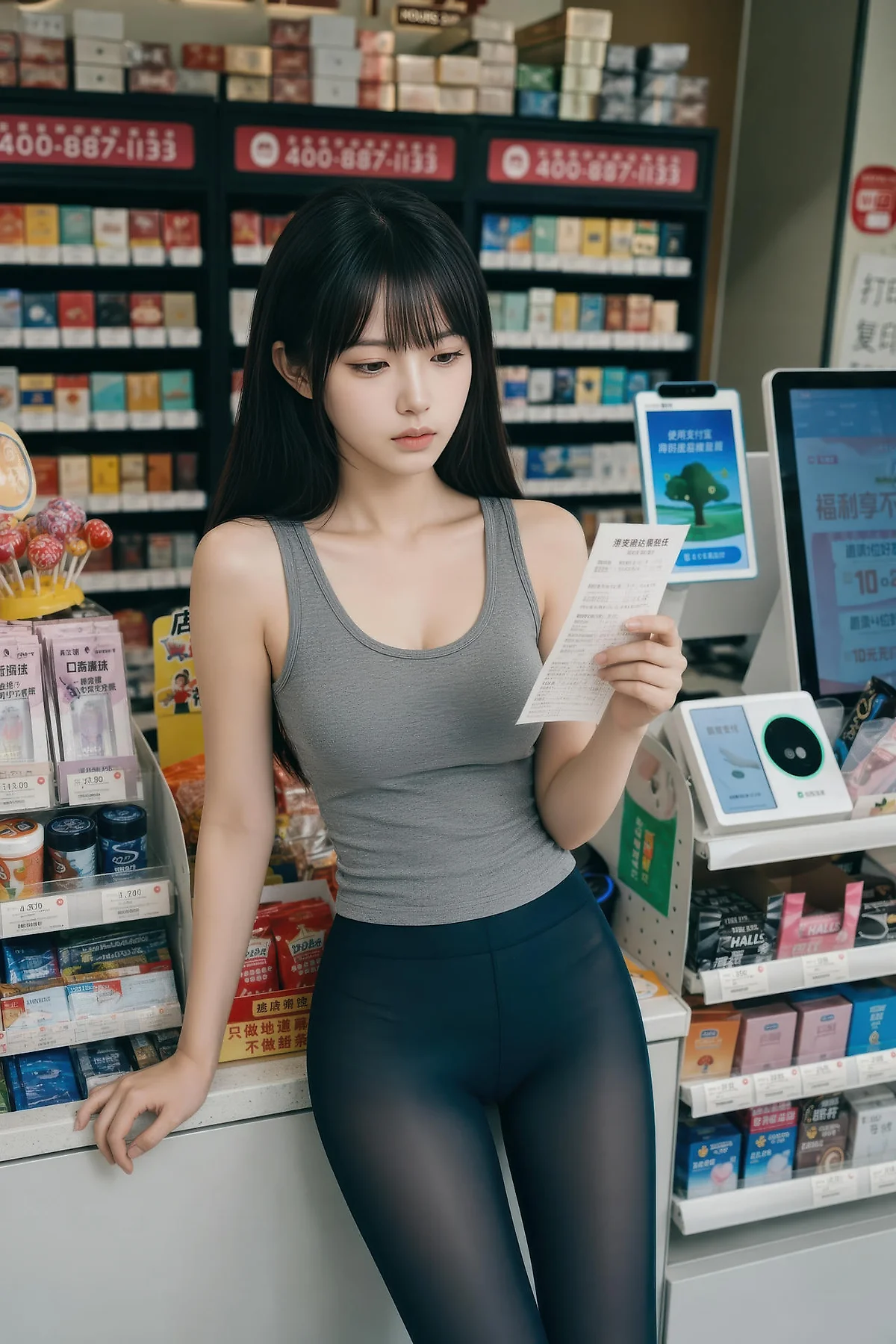 AIG  No.566 芭喜mila便利店黑丝主题写真 - 16