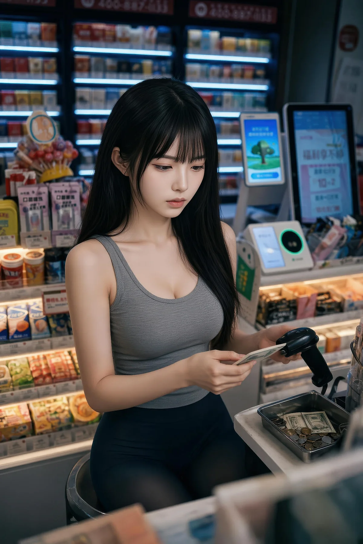 AIG  No.566 芭喜mila便利店黑丝主题写真 - 19