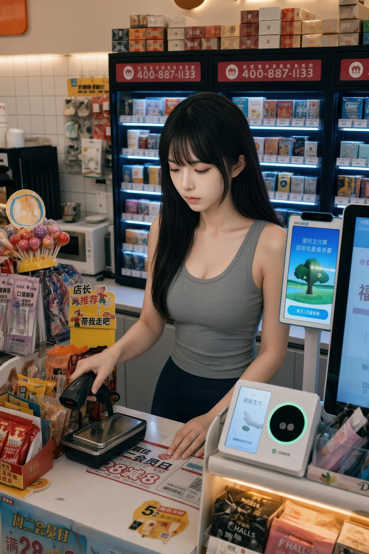 AIG  No.566 芭喜mila便利店黑丝主题写真 - 21