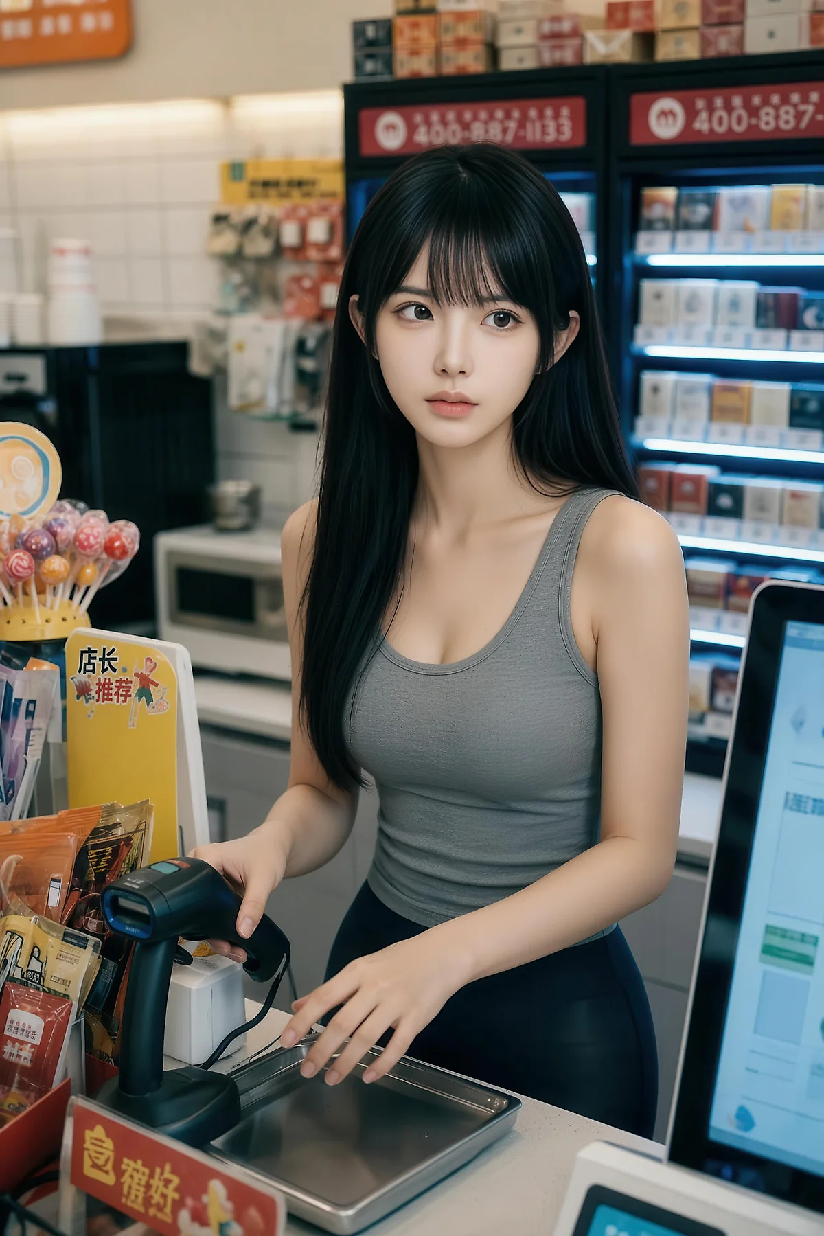 AIG  No.566 芭喜mila便利店黑丝主题写真 - 22