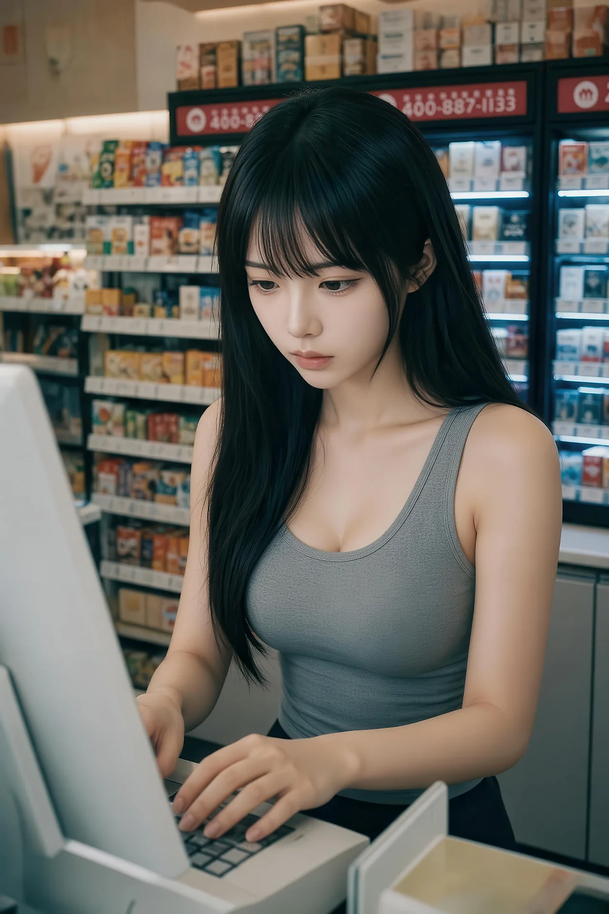 AIG  No.566 芭喜mila便利店黑丝主题写真 - 24