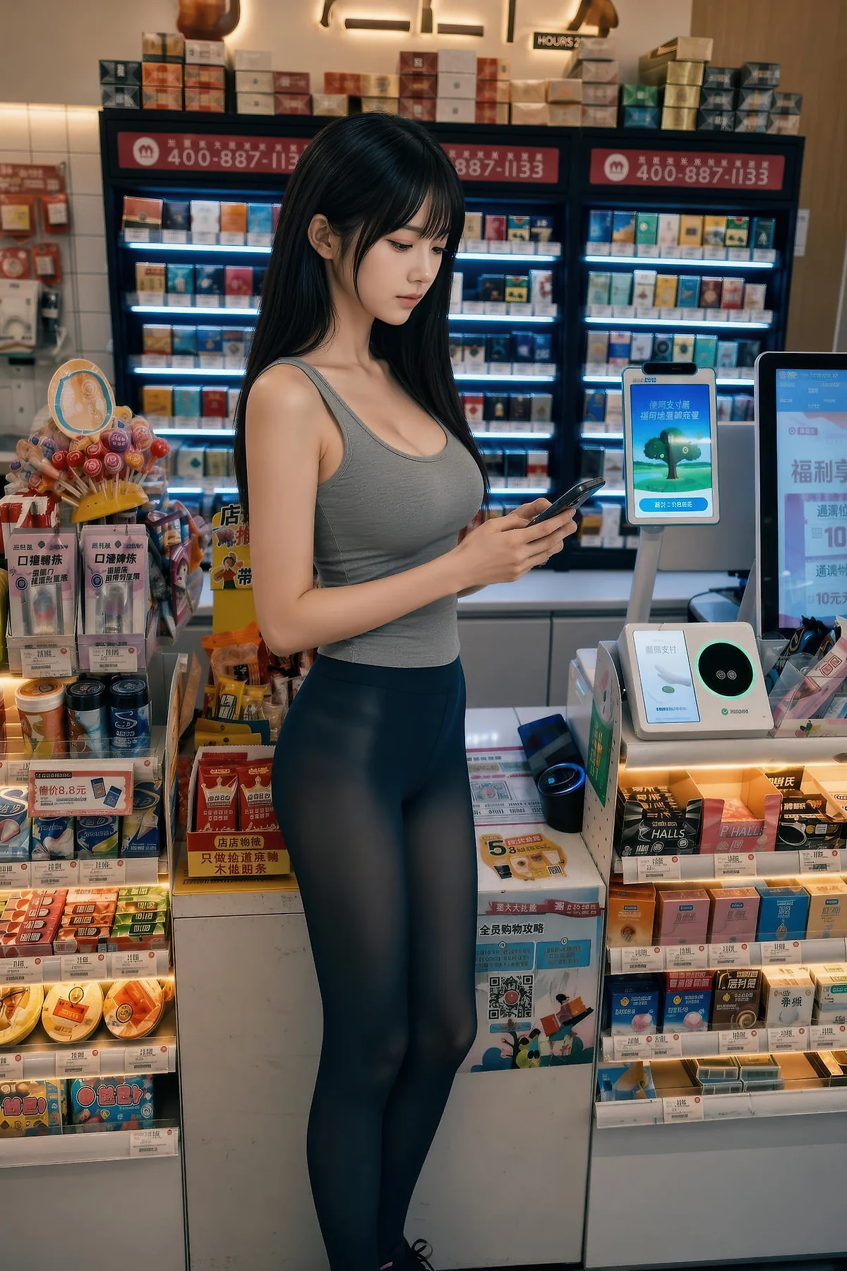 AIG  No.566 芭喜mila便利店黑丝主题写真 - 42