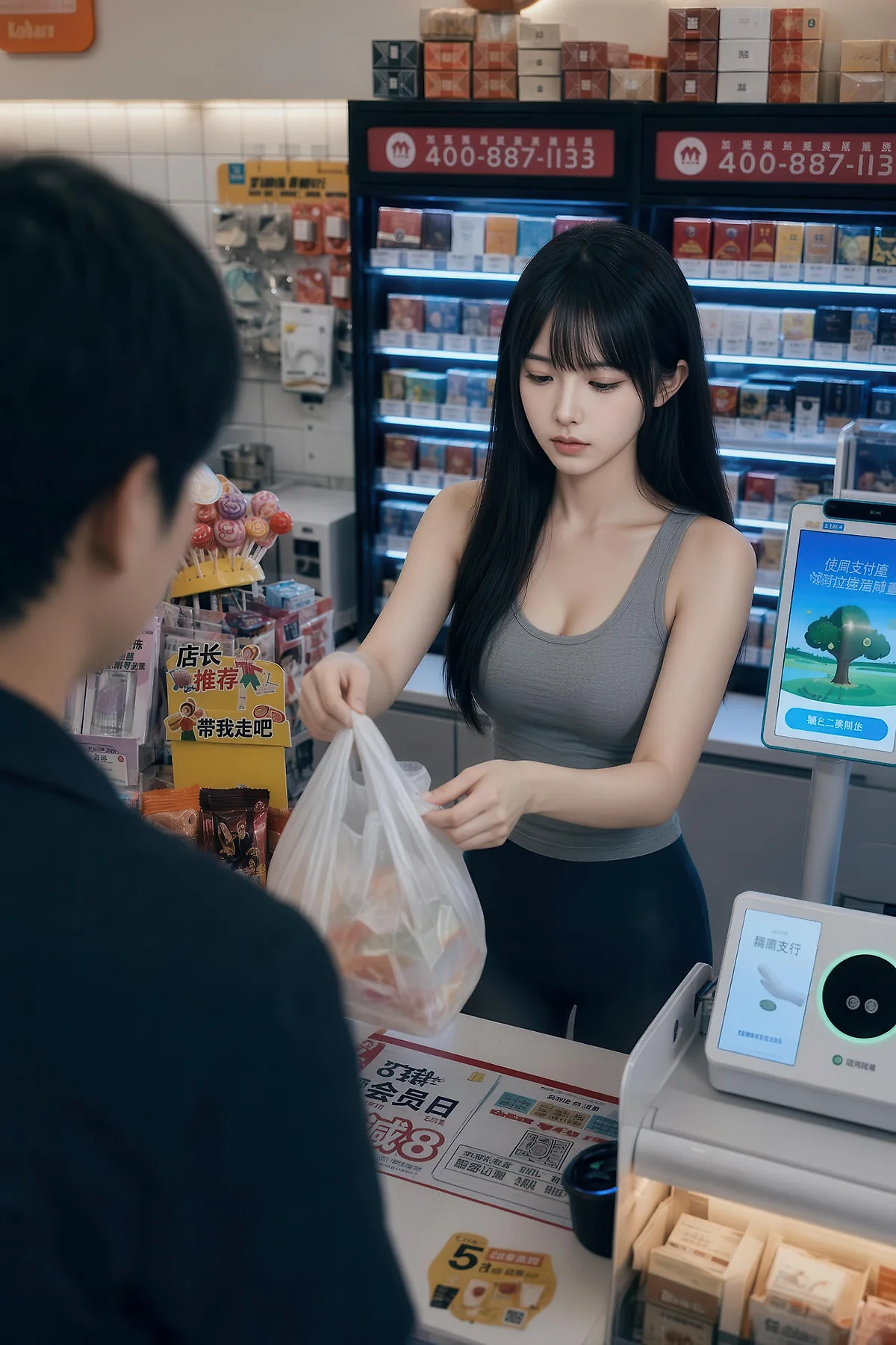AIG  No.566 芭喜mila便利店黑丝主题写真 - 44