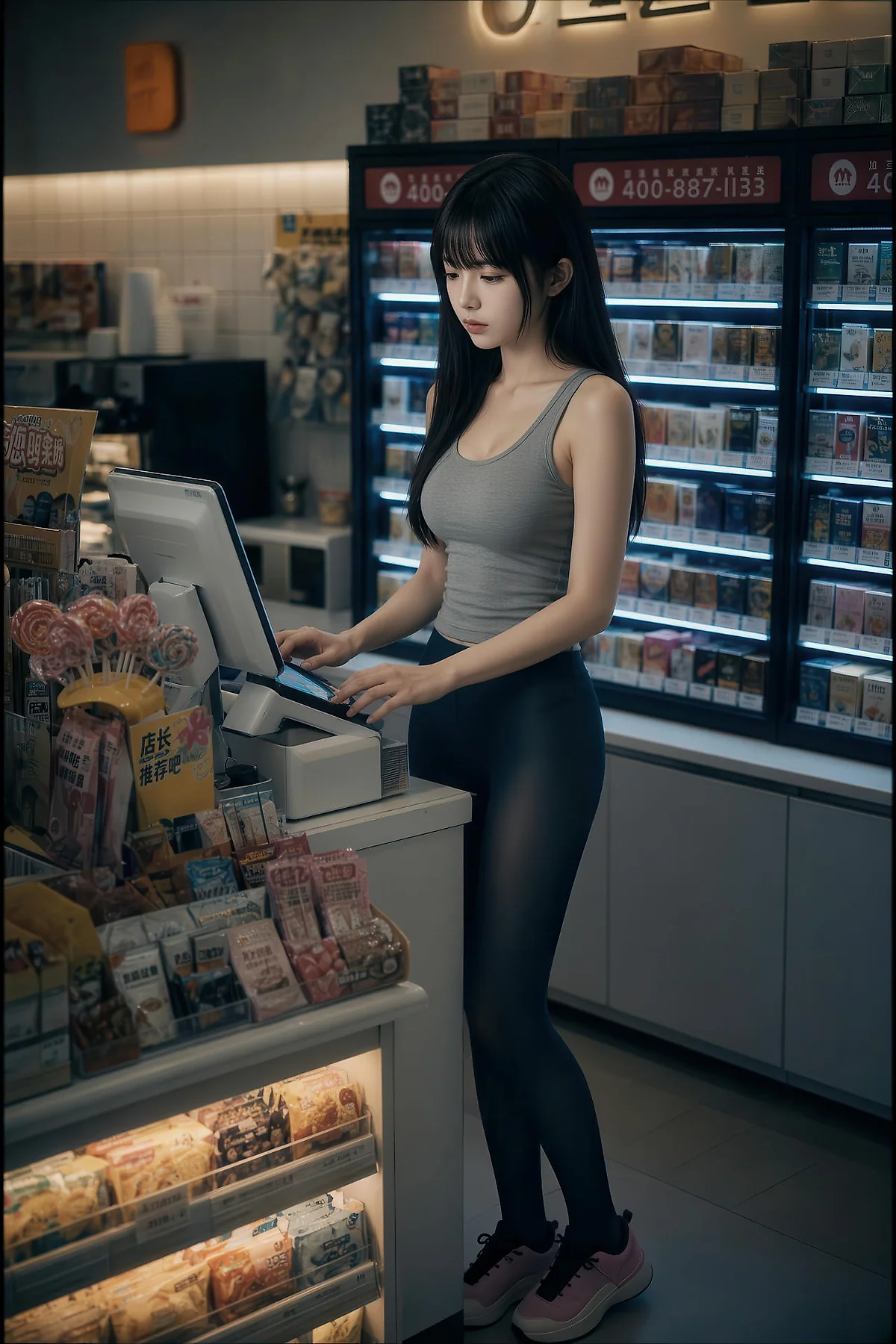 AIG  No.566 芭喜mila便利店黑丝主题写真 - 48