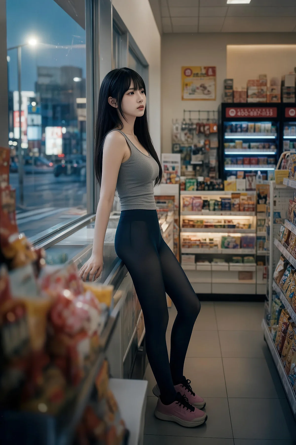 AIG  No.566 芭喜mila便利店黑丝主题写真 - 49