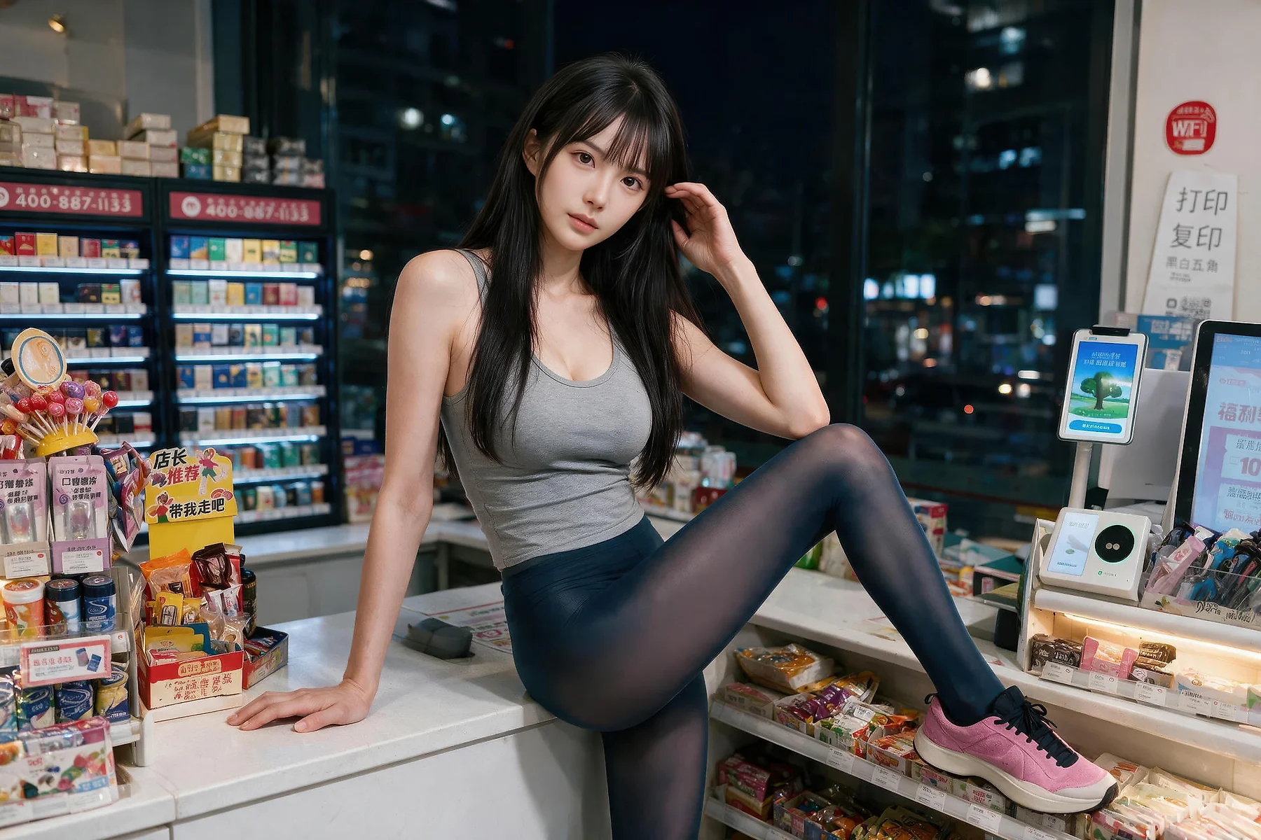 AIG  No.566 芭喜mila便利店黑丝主题写真 - 50