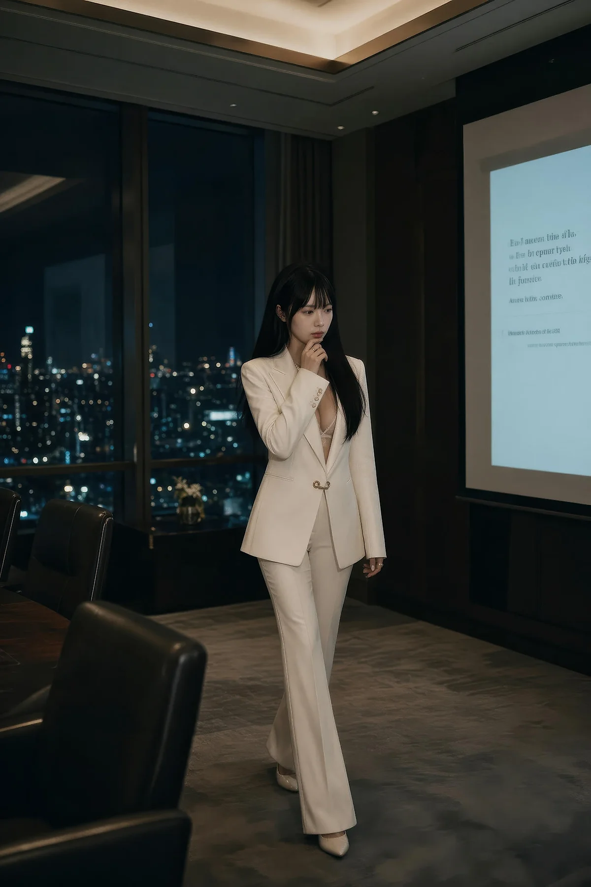AIG  No.571 芭喜mila白色办公ol气质美女 - 13