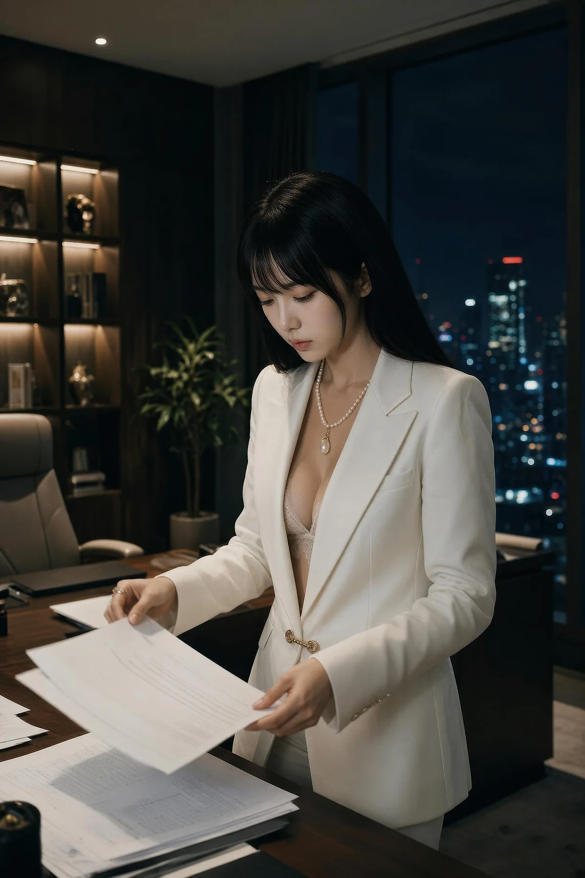 AIG  No.571 芭喜mila白色办公ol气质美女 - 17