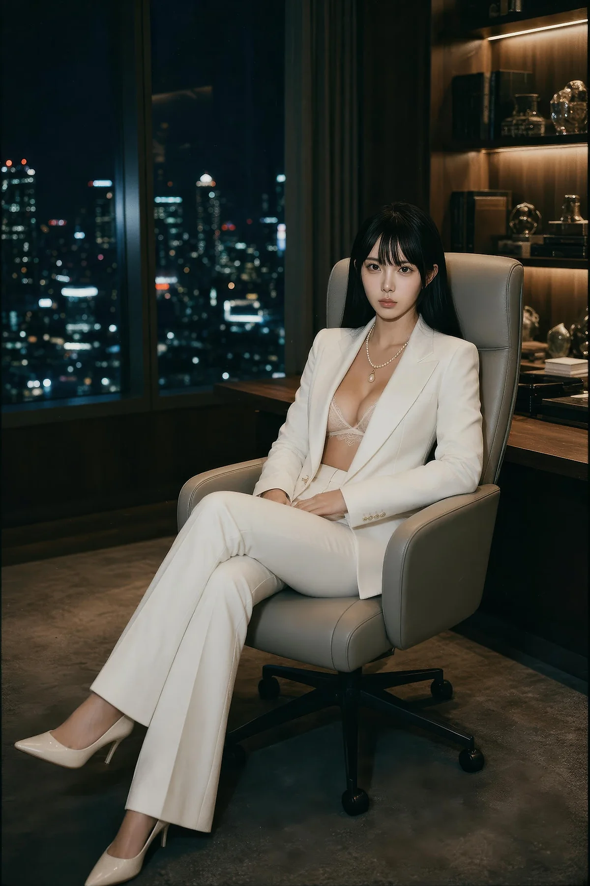 AIG  No.571 芭喜mila白色办公ol气质美女 - 18