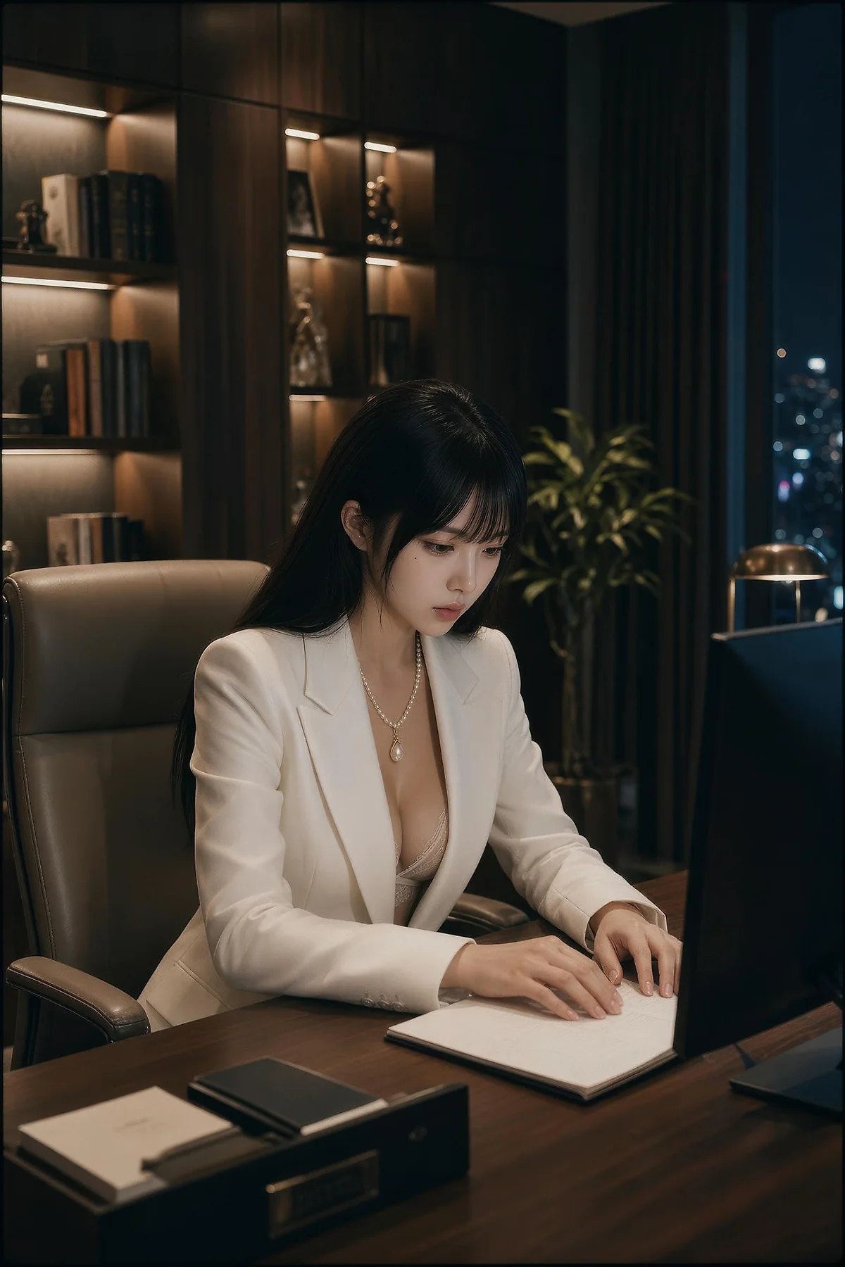 AIG  No.571 芭喜mila白色办公ol气质美女 - 20