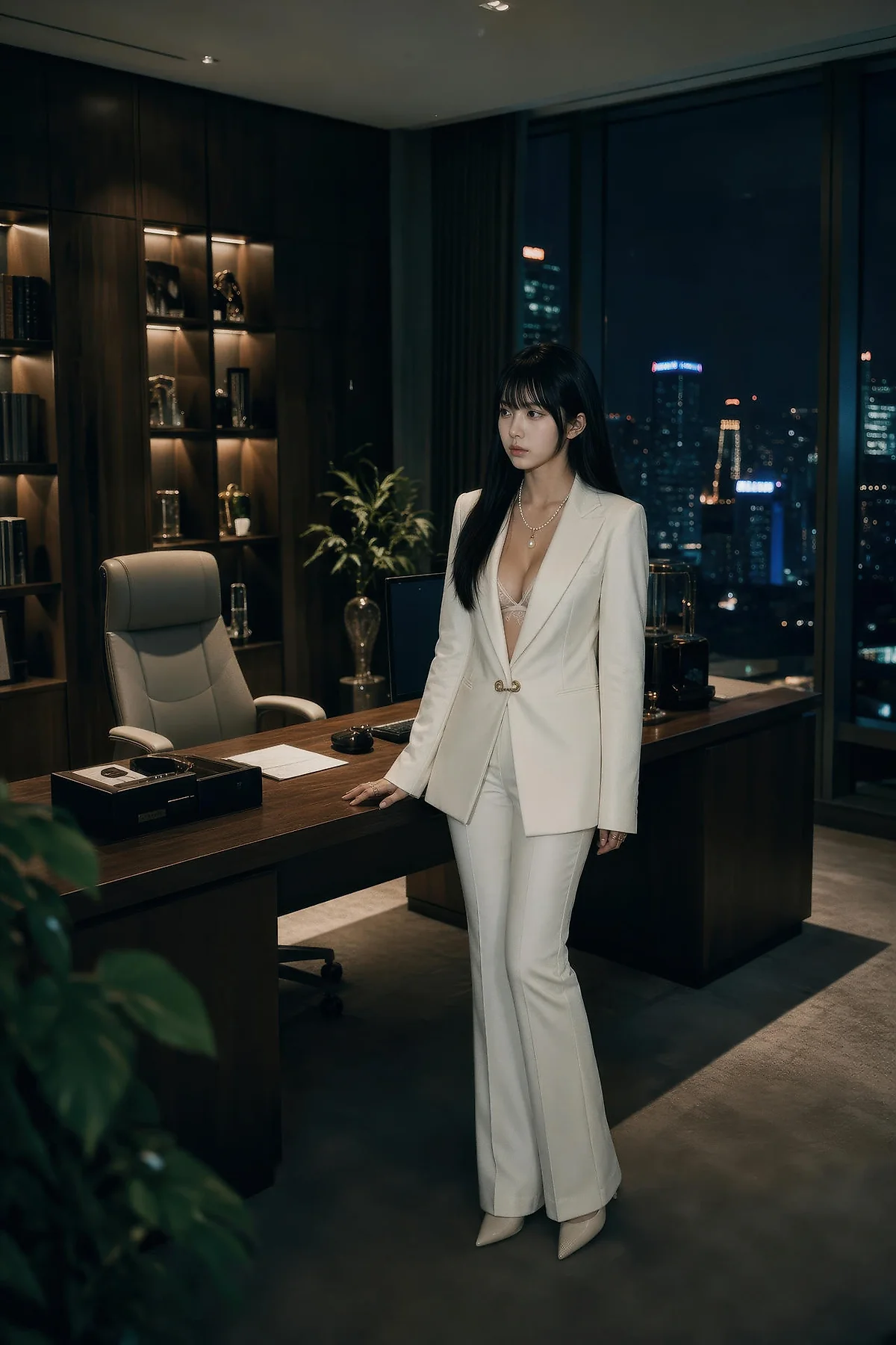 AIG  No.571 芭喜mila白色办公ol气质美女 - 22
