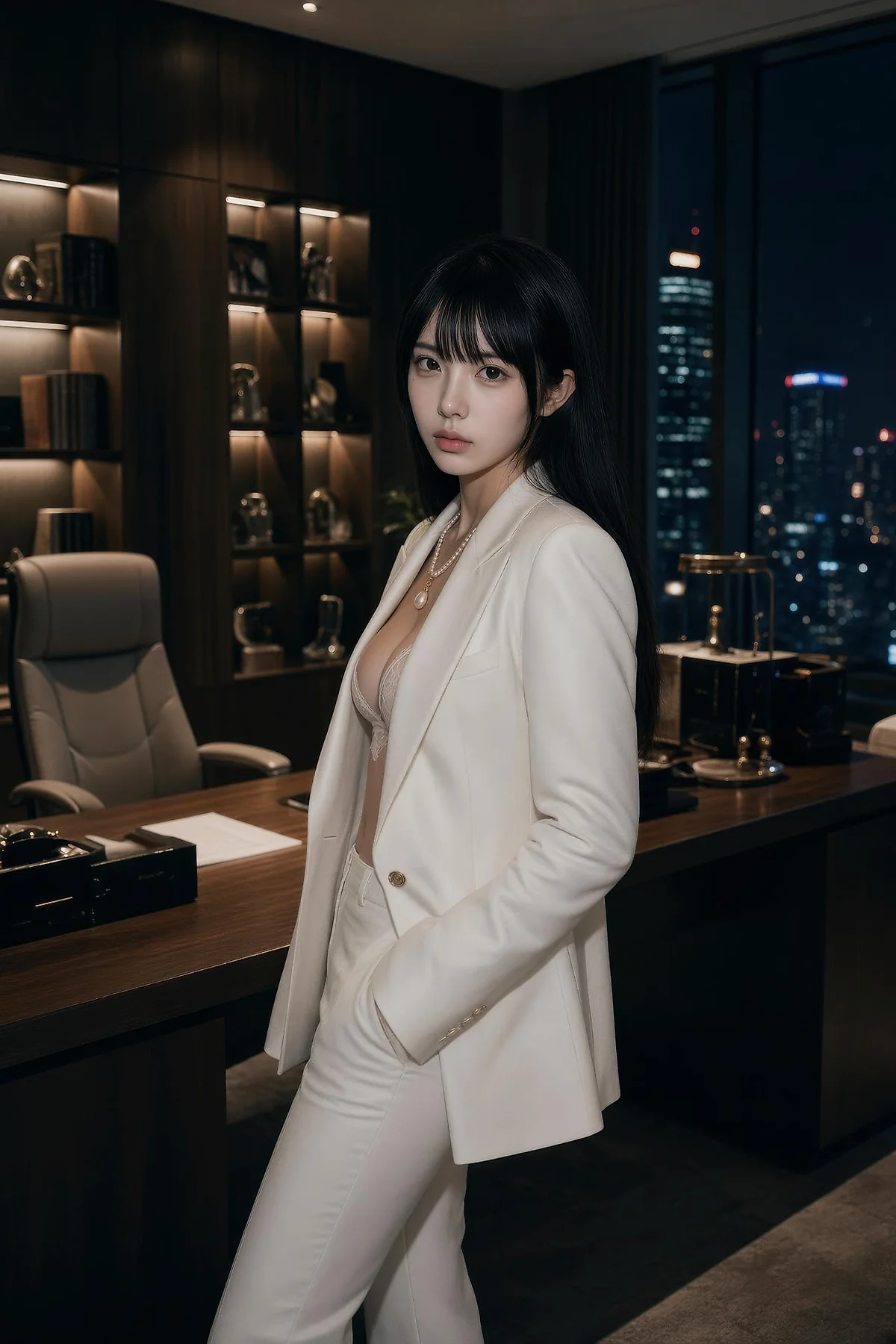 AIG  No.571 芭喜mila白色办公ol气质美女 - 26