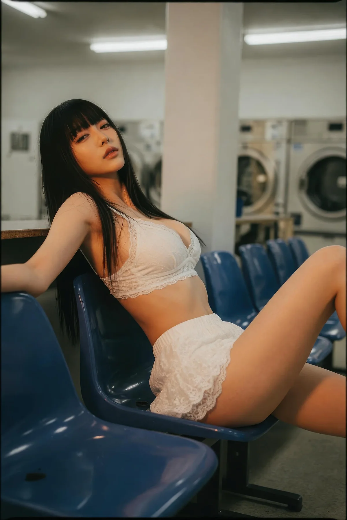 AIG  No.586 九歌lina超美白色蕾丝短裙 - 17