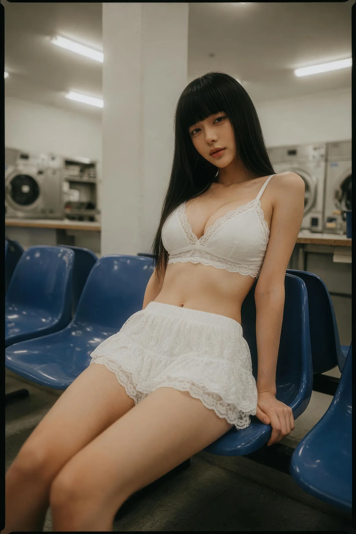 AIG  No.586 九歌lina超美白色蕾丝短裙 - 19