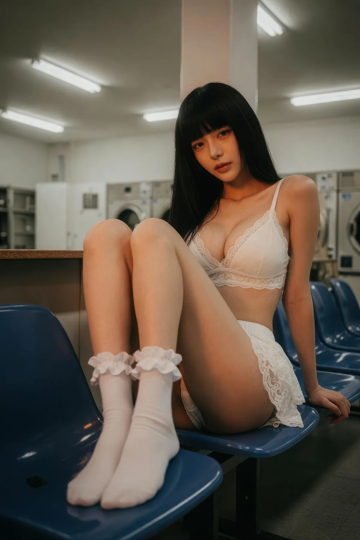 AIG  No.586 九歌lina超美白色蕾丝短裙 - 21