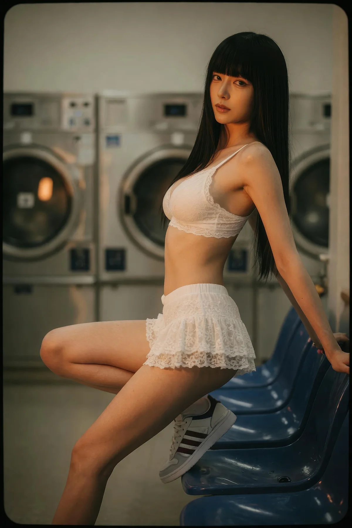 AIG  No.586 九歌lina超美白色蕾丝短裙 - 25