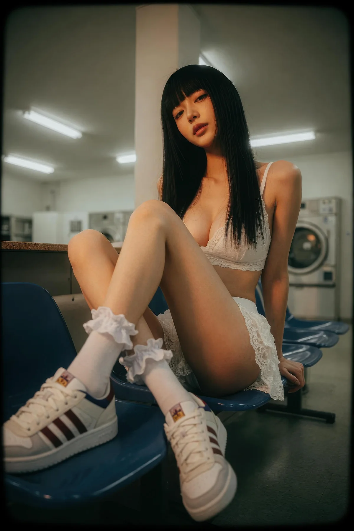 AIG  No.586 九歌lina超美白色蕾丝短裙 - 26