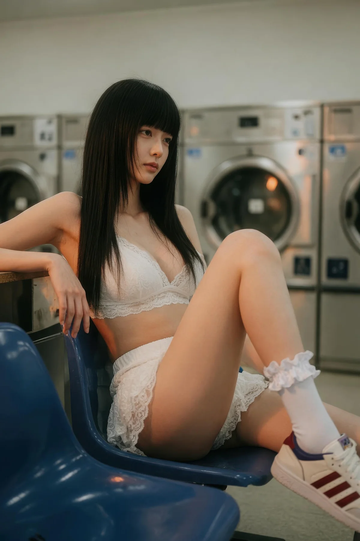 AIG  No.586 九歌lina超美白色蕾丝短裙 - 27
