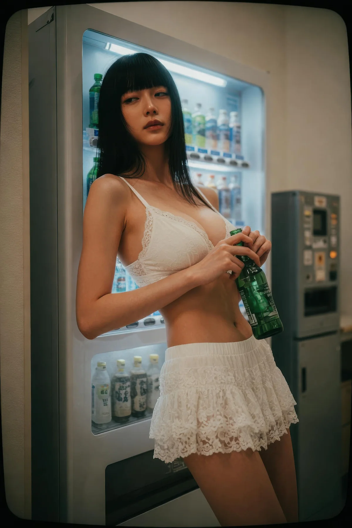 AIG  No.586 九歌lina超美白色蕾丝短裙 - 36