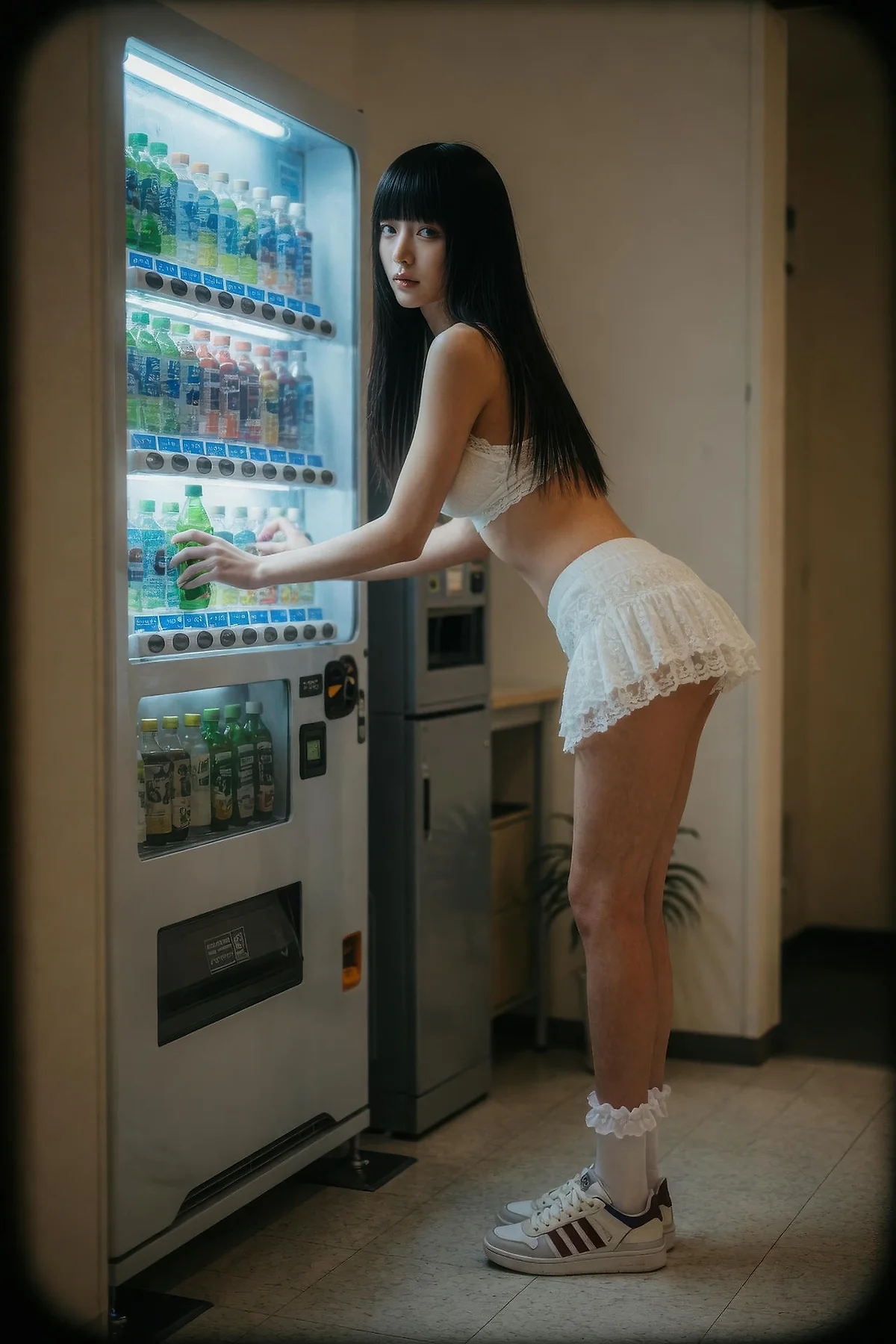 AIG  No.586 九歌lina超美白色蕾丝短裙 - 37