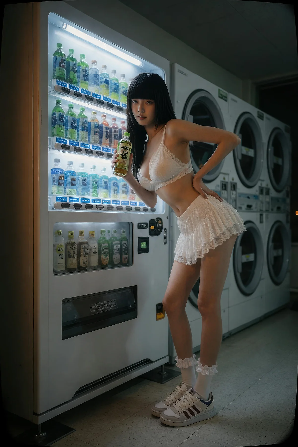 AIG  No.586 九歌lina超美白色蕾丝短裙 - 39
