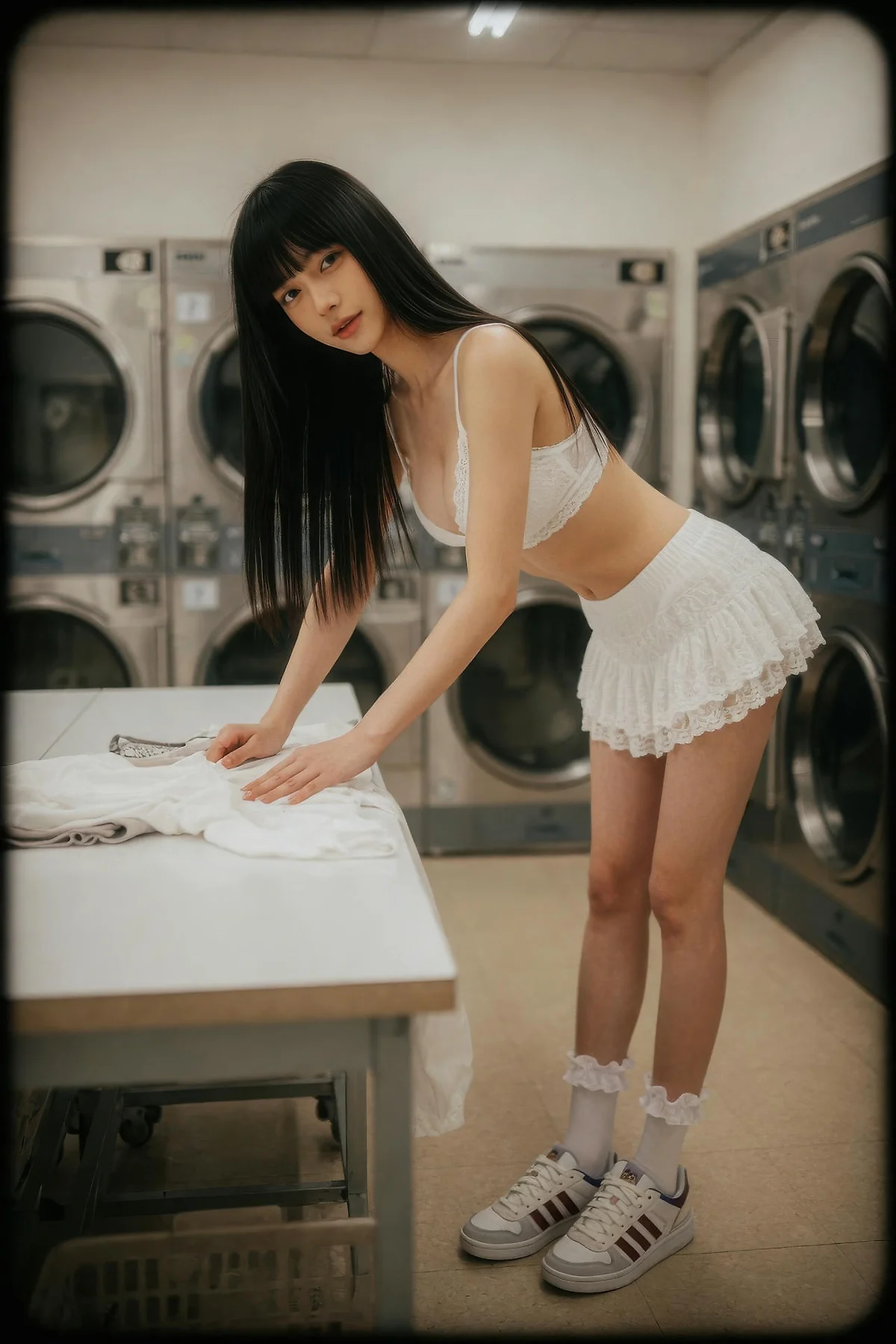 AIG  No.586 九歌lina超美白色蕾丝短裙 - 61