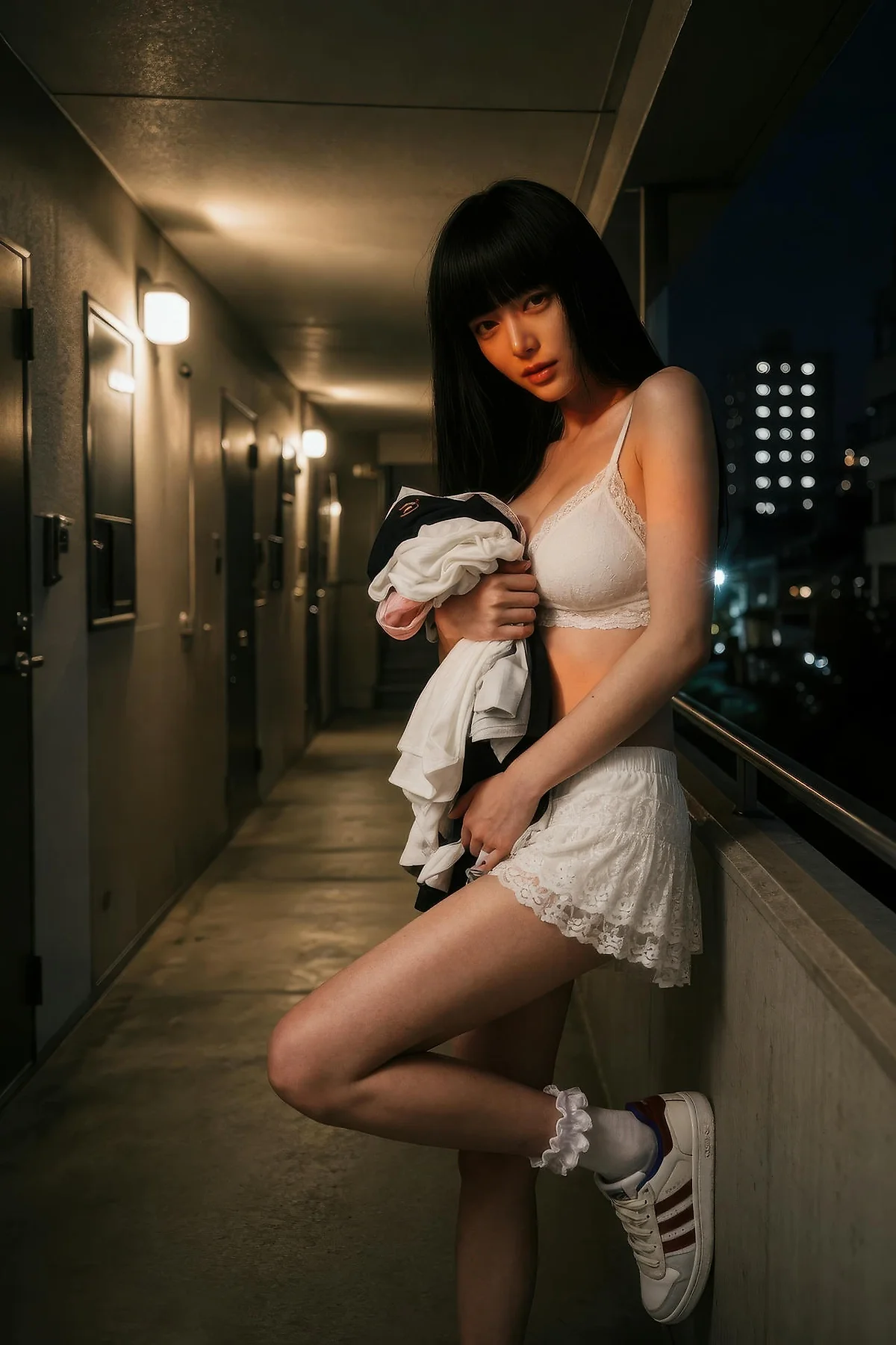 AIG  No.586 九歌lina超美白色蕾丝短裙 - 72