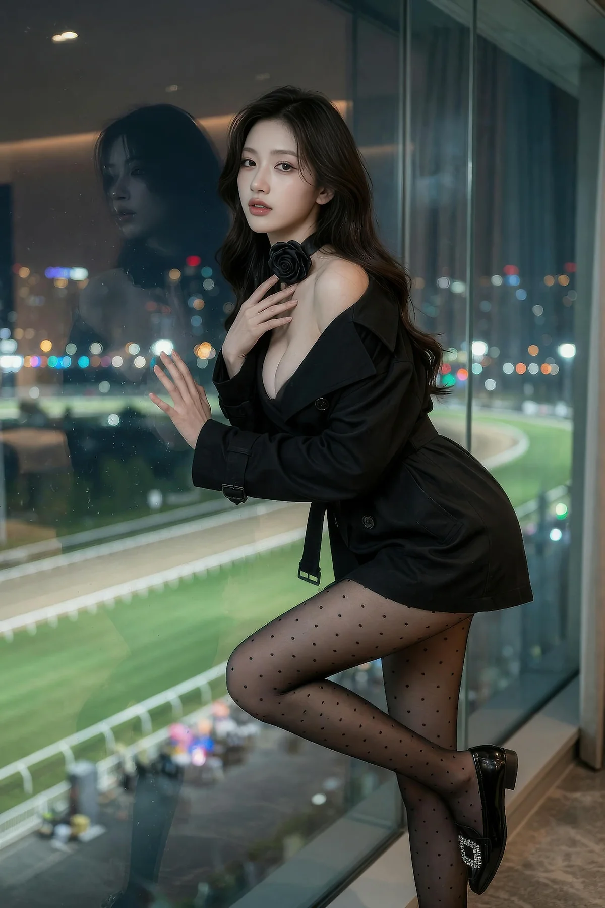 AIG  No.589 糖er黑丝风衣爆乳美女 - 20