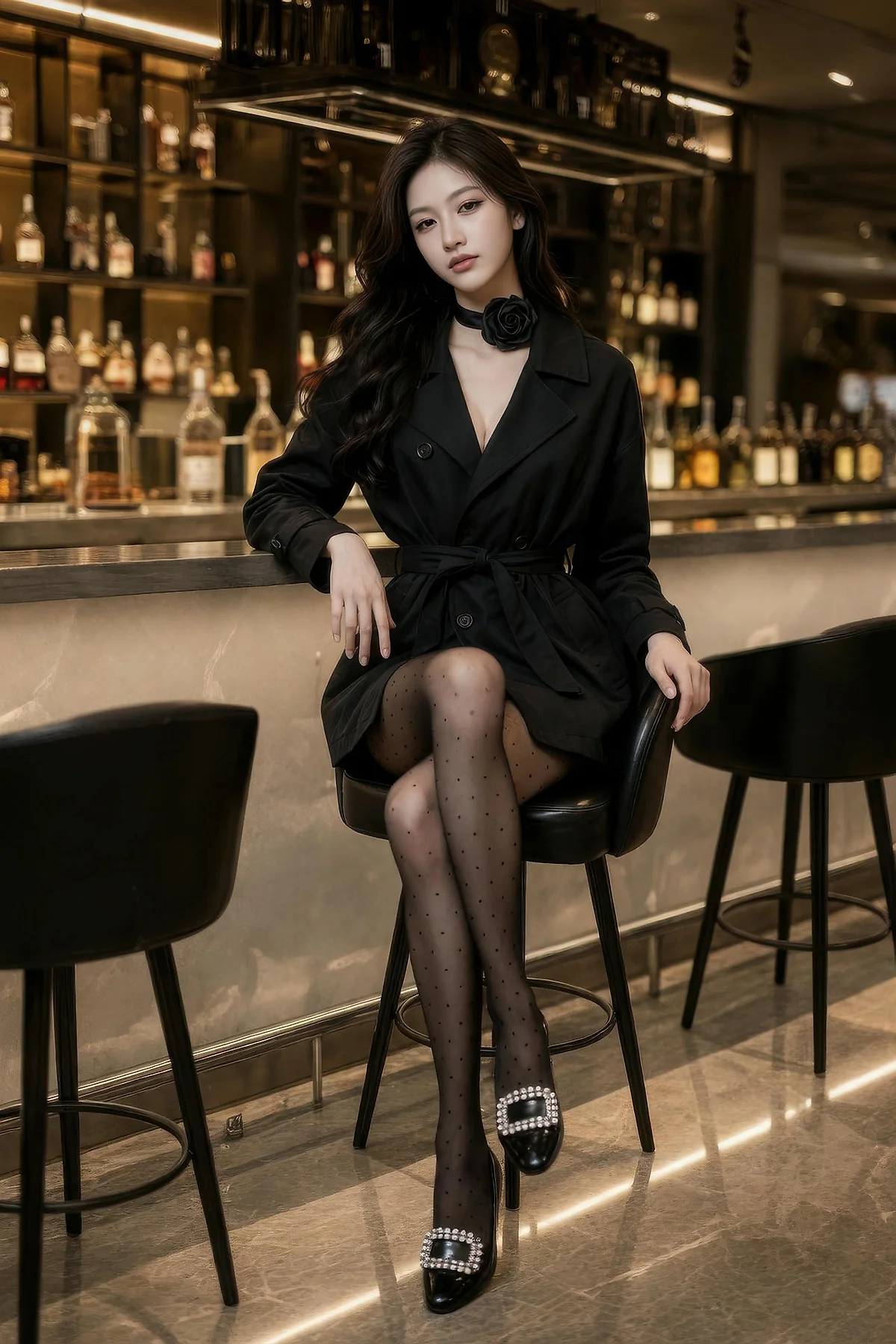 AIG  No.589 糖er黑丝风衣爆乳美女 - 26