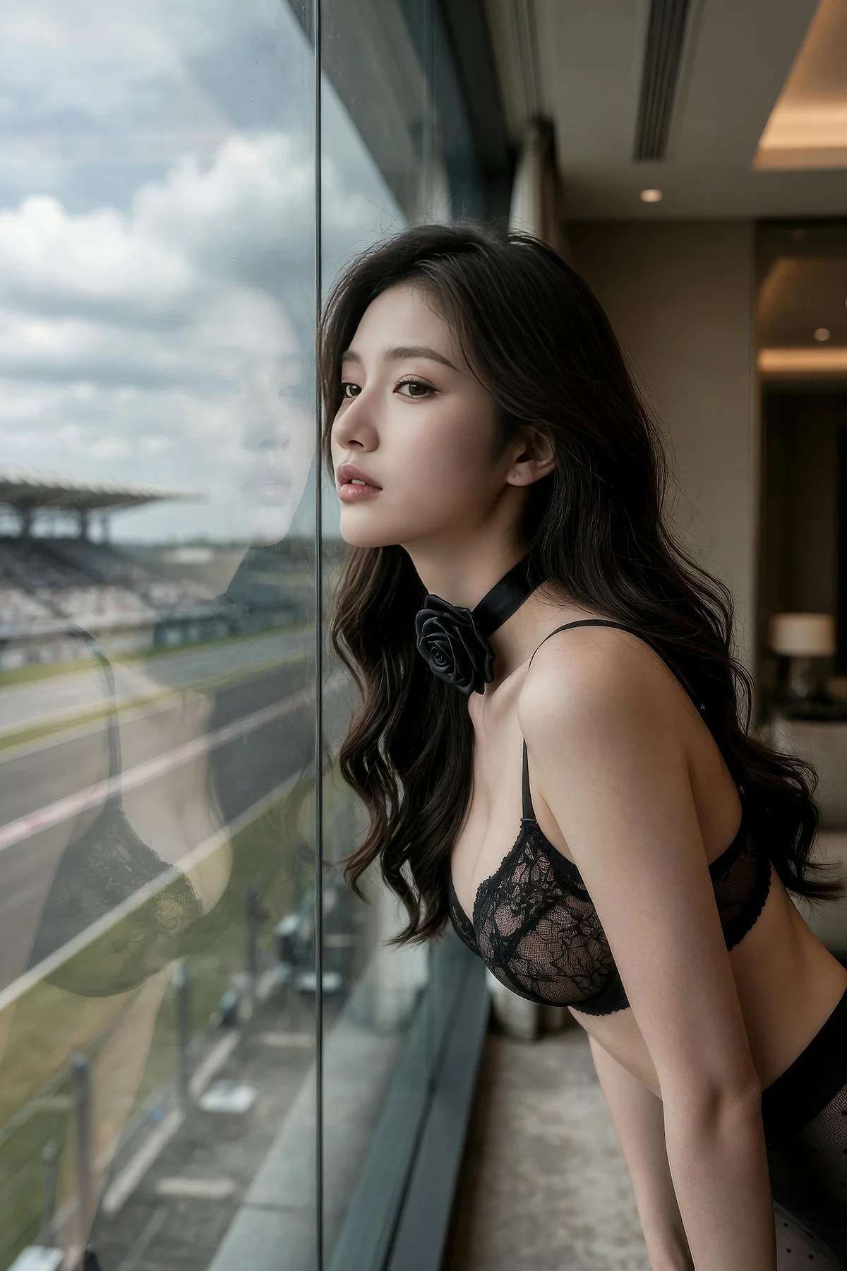 AIG  No.589 糖er黑丝风衣爆乳美女 - 59