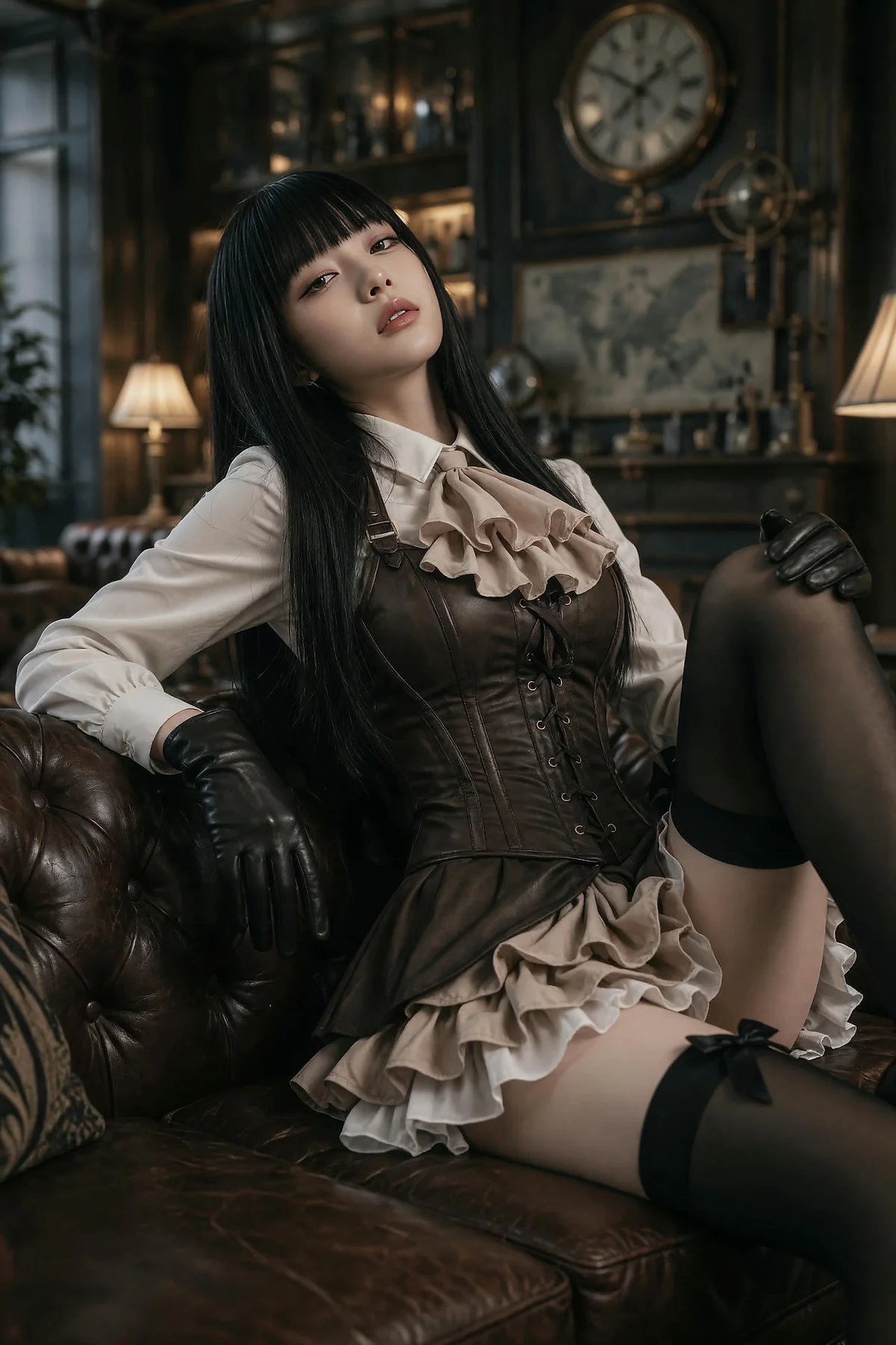 AIG  No.596 九歌lina复古黑丝写真 - 11