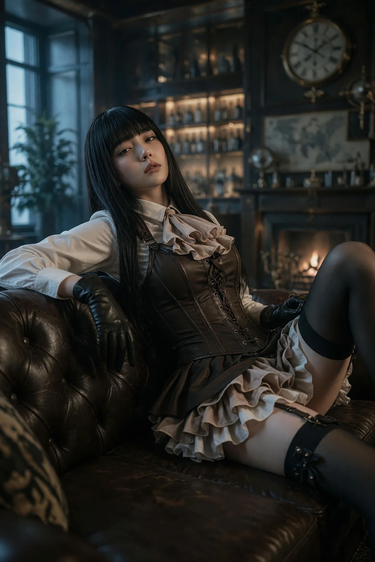 AIG  No.596 九歌lina复古黑丝写真 - 12