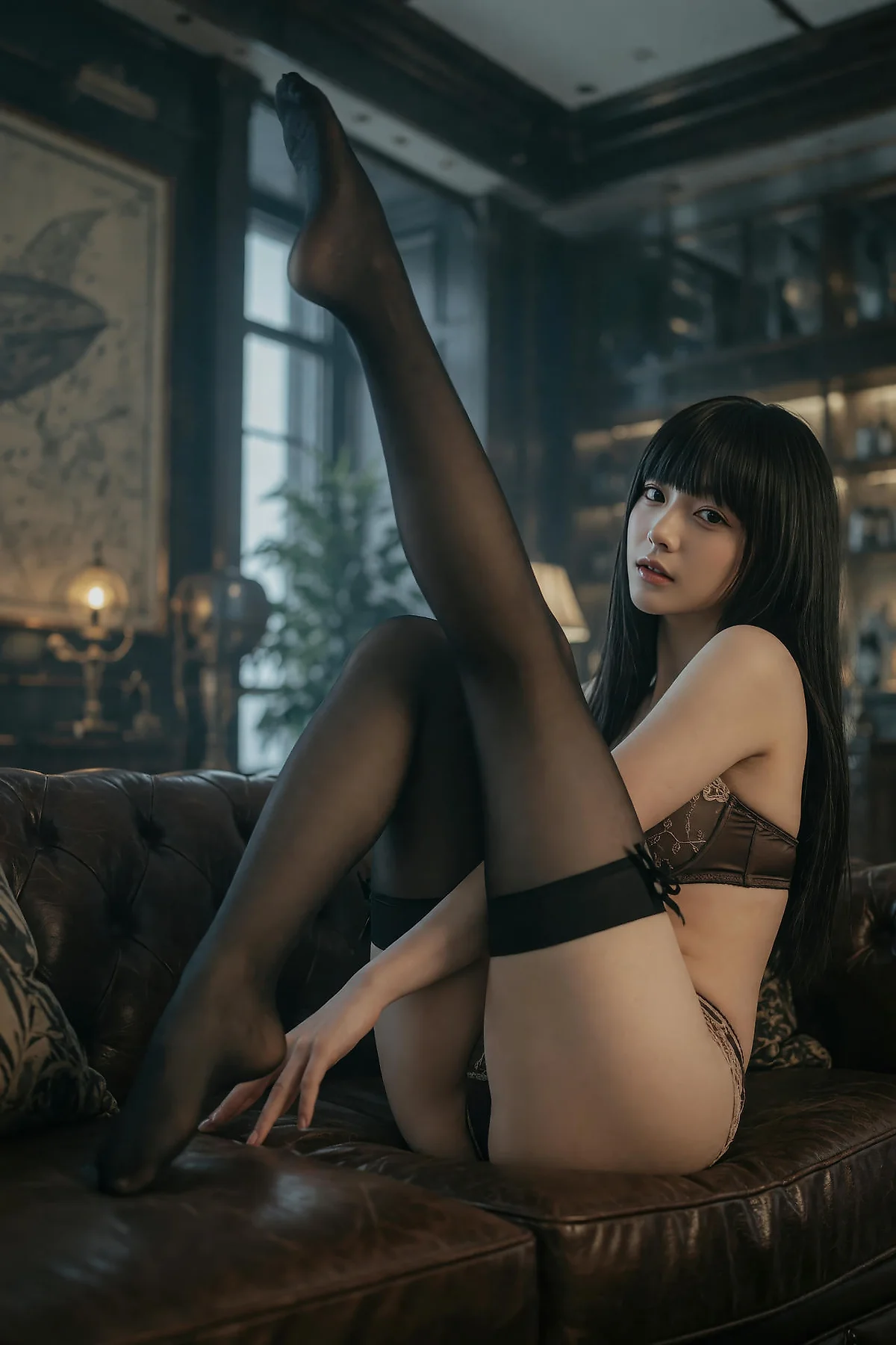 AIG  No.596 九歌lina复古黑丝写真 - 40