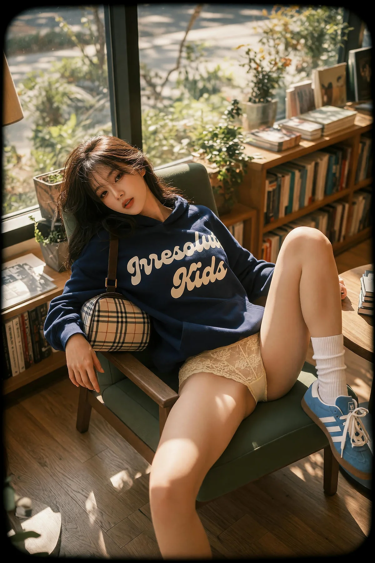 AIG  No.599 赵姗姗爱运动长腿帽服美女 - 15