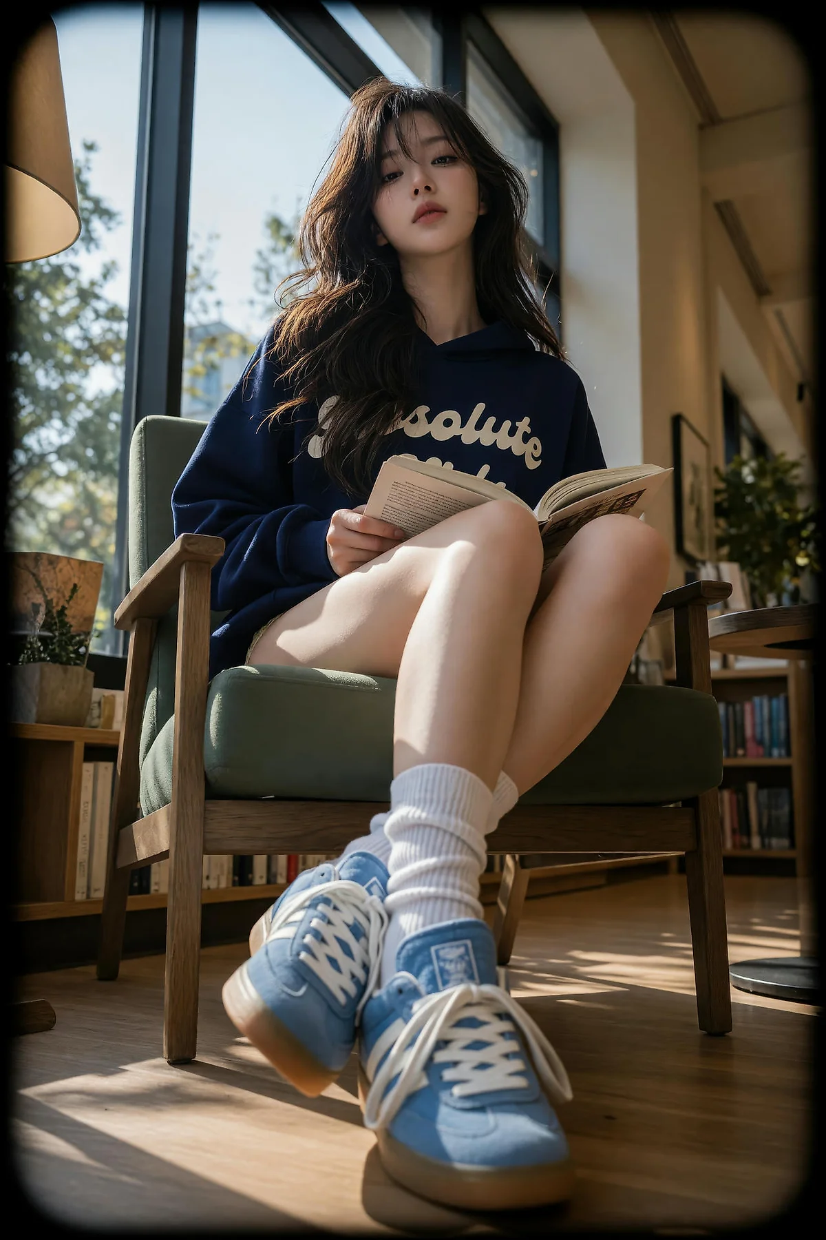 AIG  No.599 赵姗姗爱运动长腿帽服美女 - 22