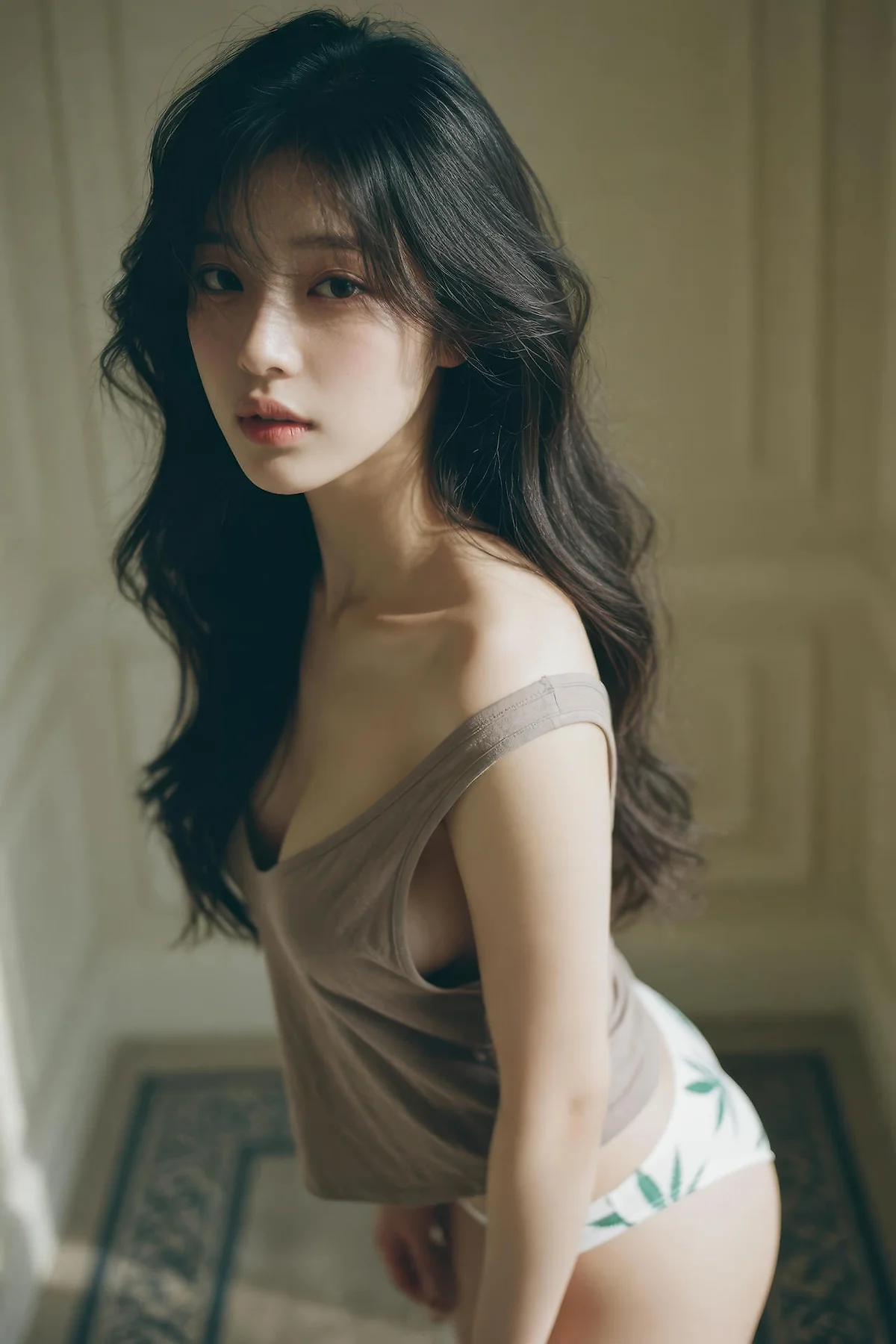 AIG  No.604 赵姗姗爆乳背心枫叶高筒袜 - 52