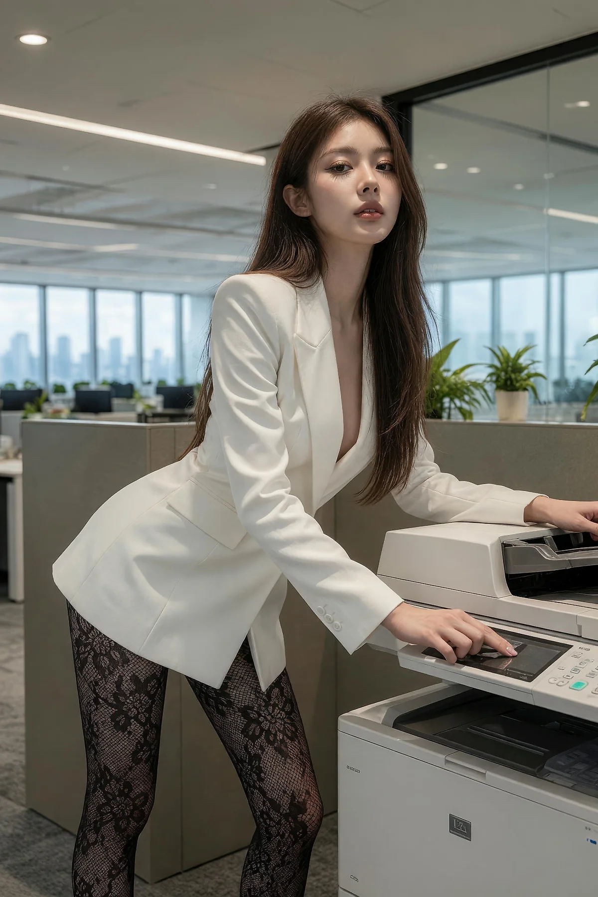 AIG  No.606 糖er办公室套装蕾丝袜 - 13