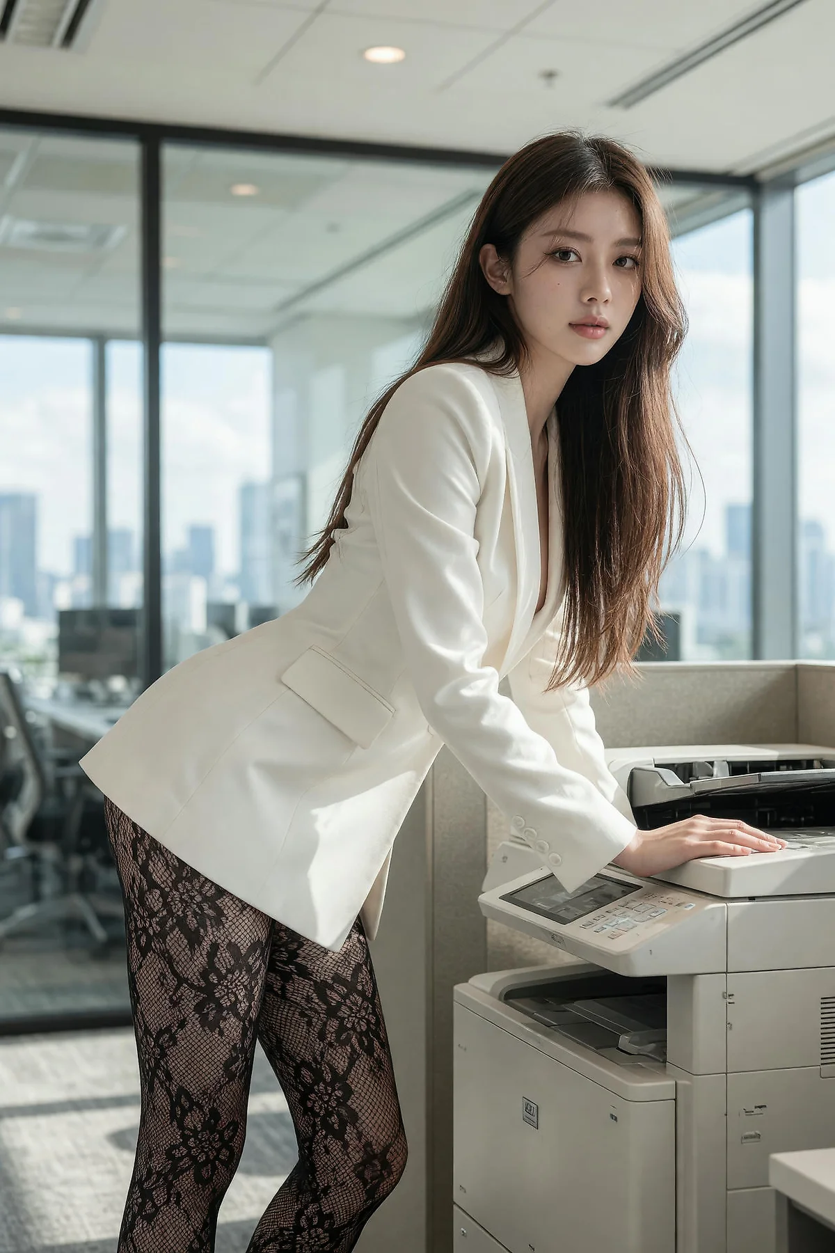AIG  No.606 糖er办公室套装蕾丝袜 - 17